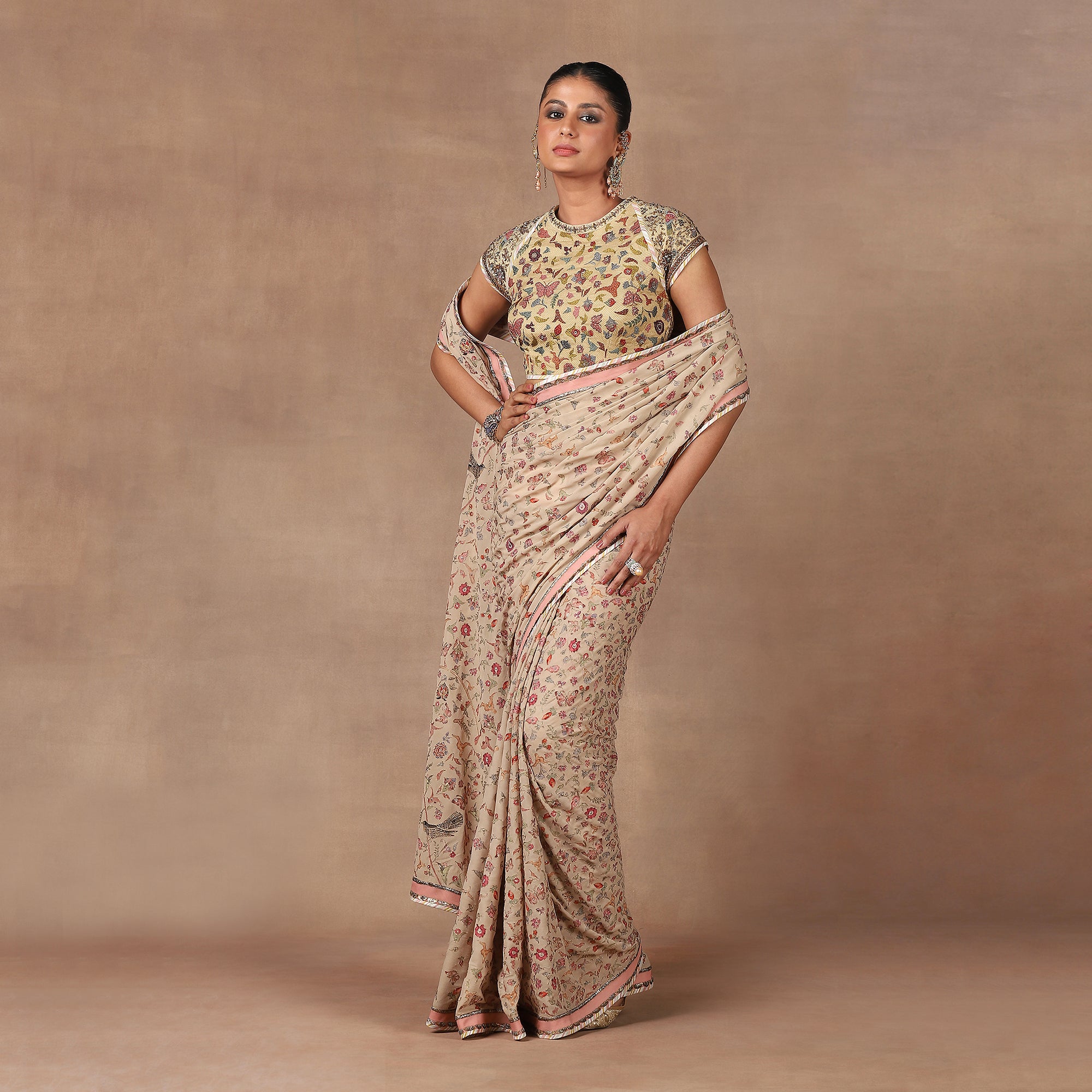 Rose Pink Saree Set | MURAQQA