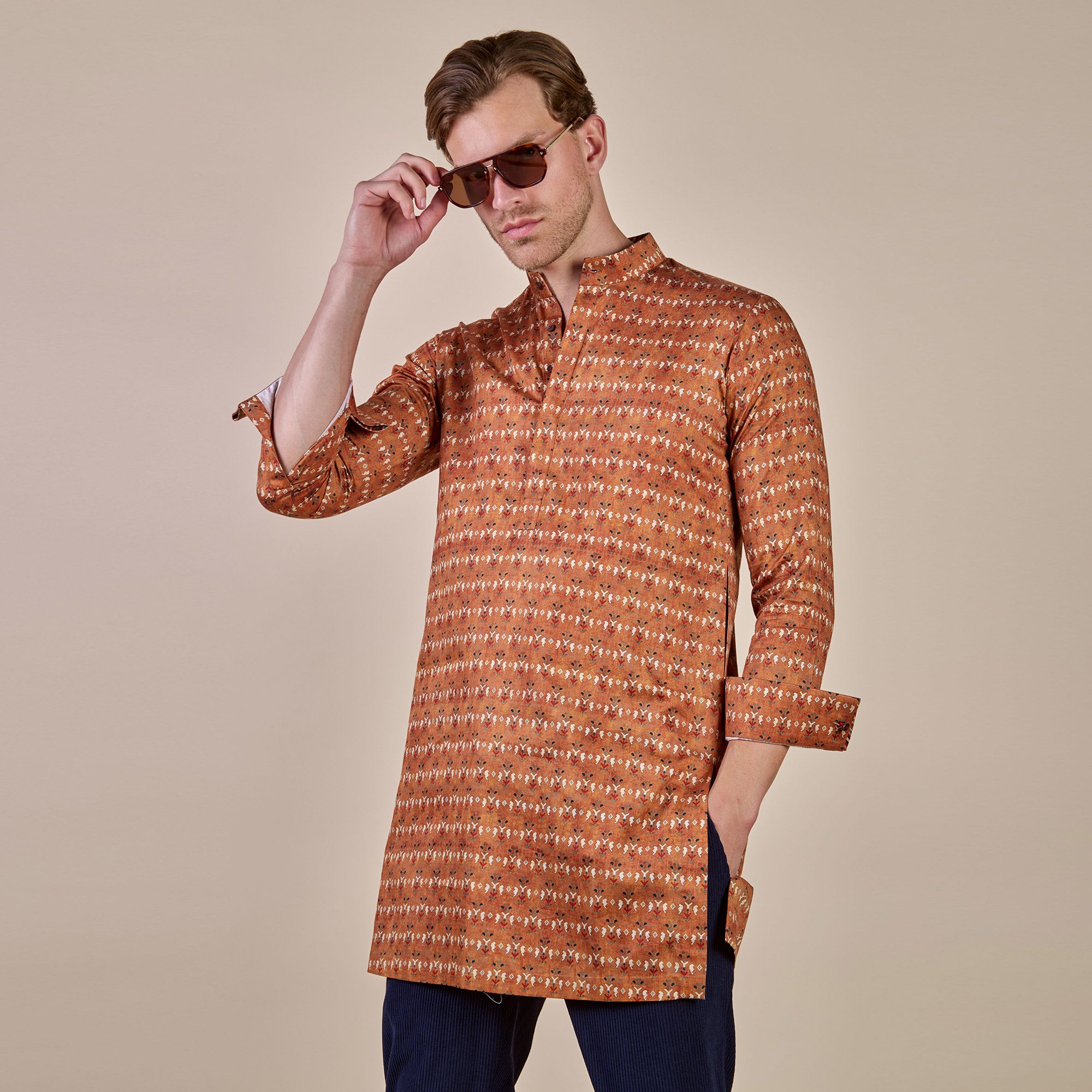 Rust Orange Kurta | CHHĒ