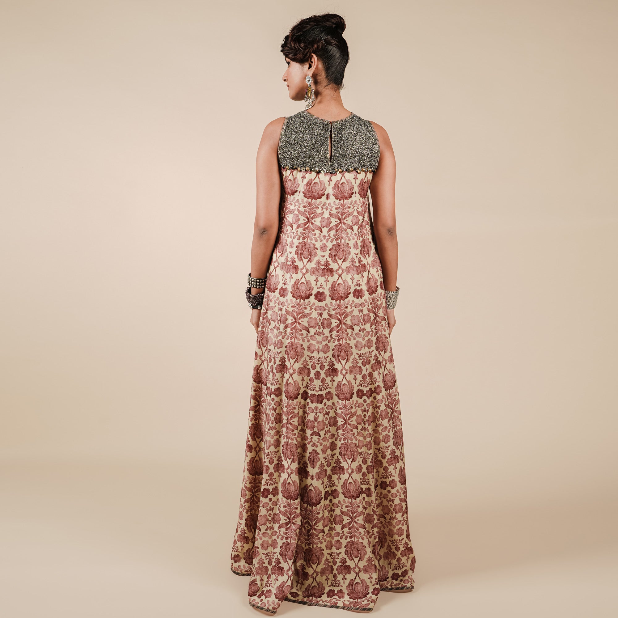 Rust Pink - Ivory Maxi Dress | CHAR