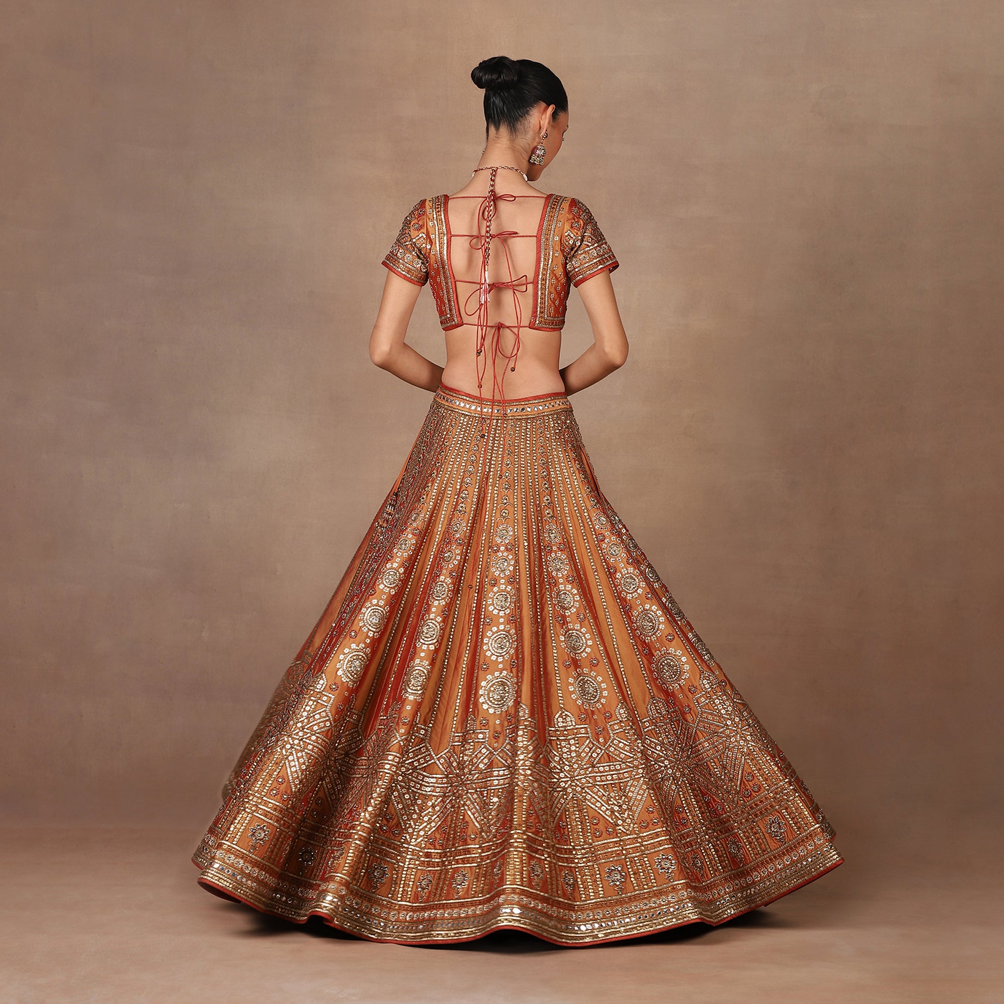 Rust Orange Lehenga Set | MURAQQA