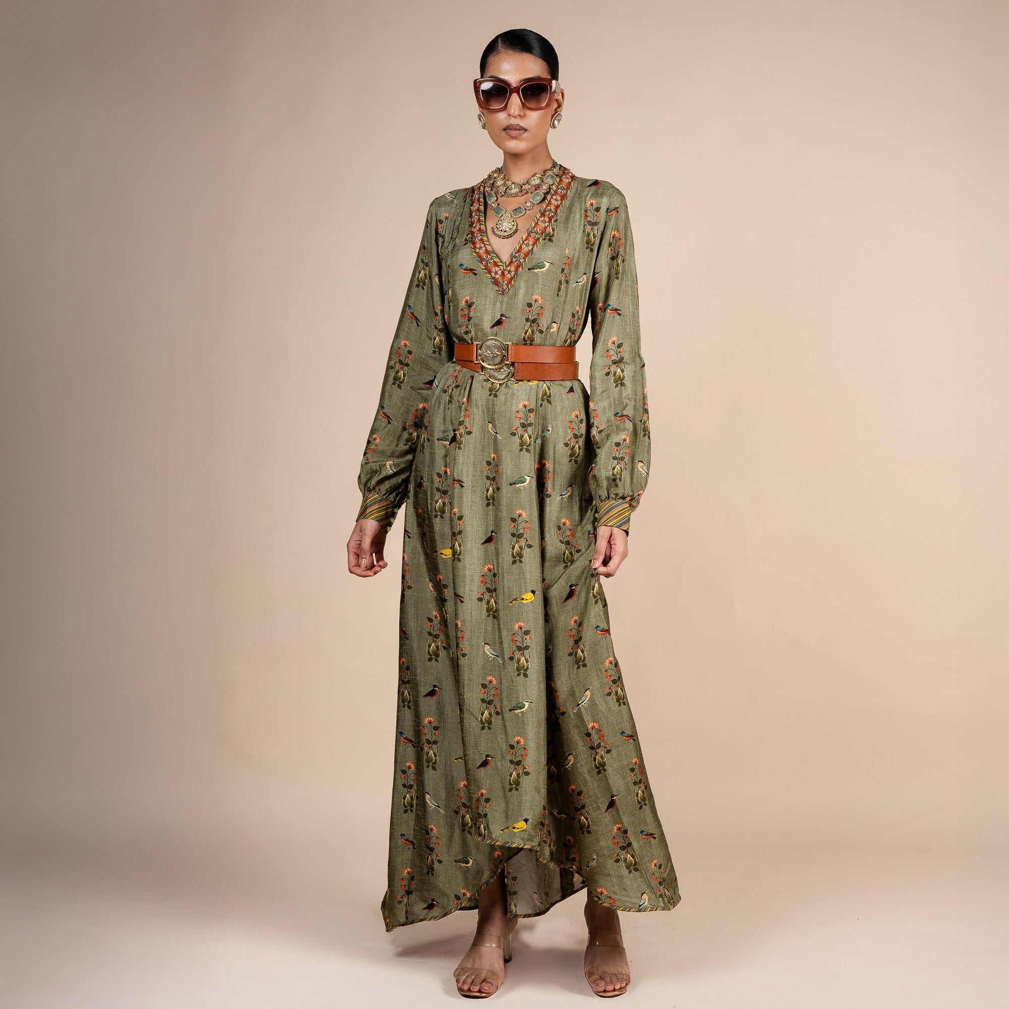Sage Green Anarkali | PANJ
