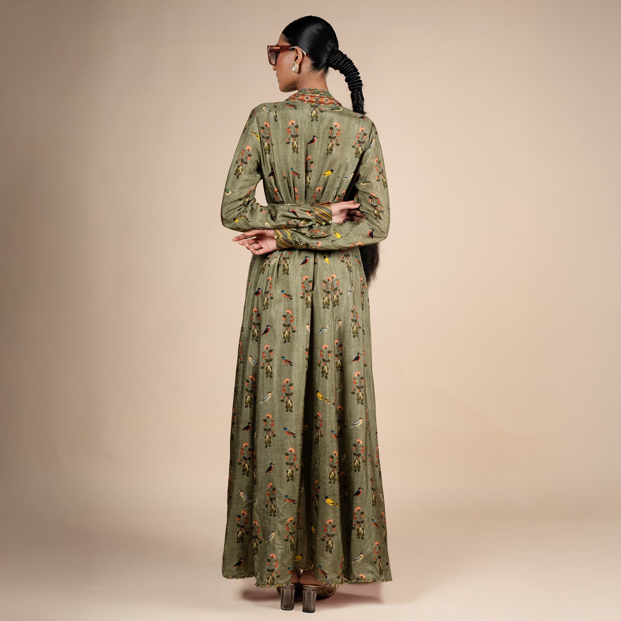 Sage Green Anarkali | PANJ