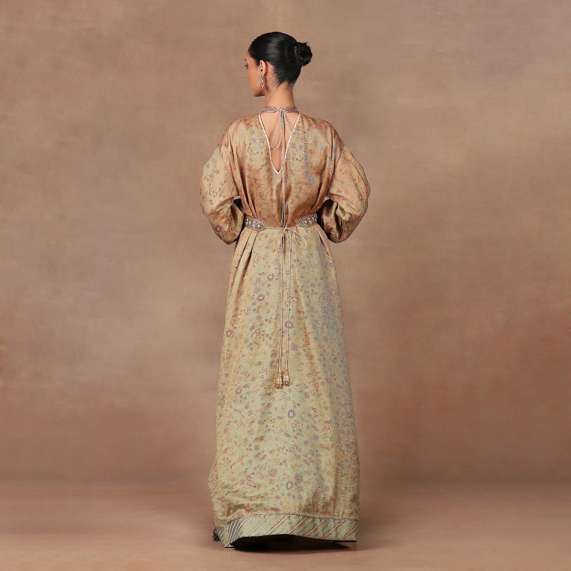 Sage Green - Pink Ombre Kaftan Set | MURAQQA