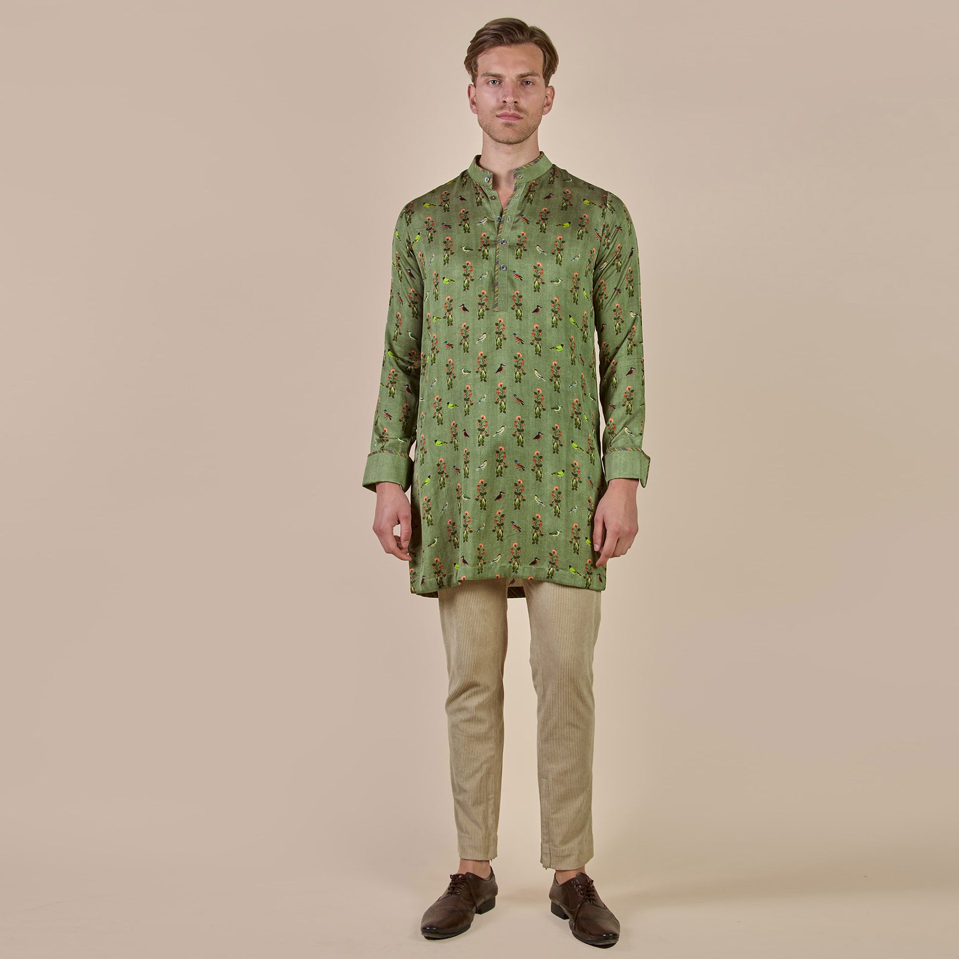 Sap Green Kurta | PANJ Sap Green Kurta | PANJ