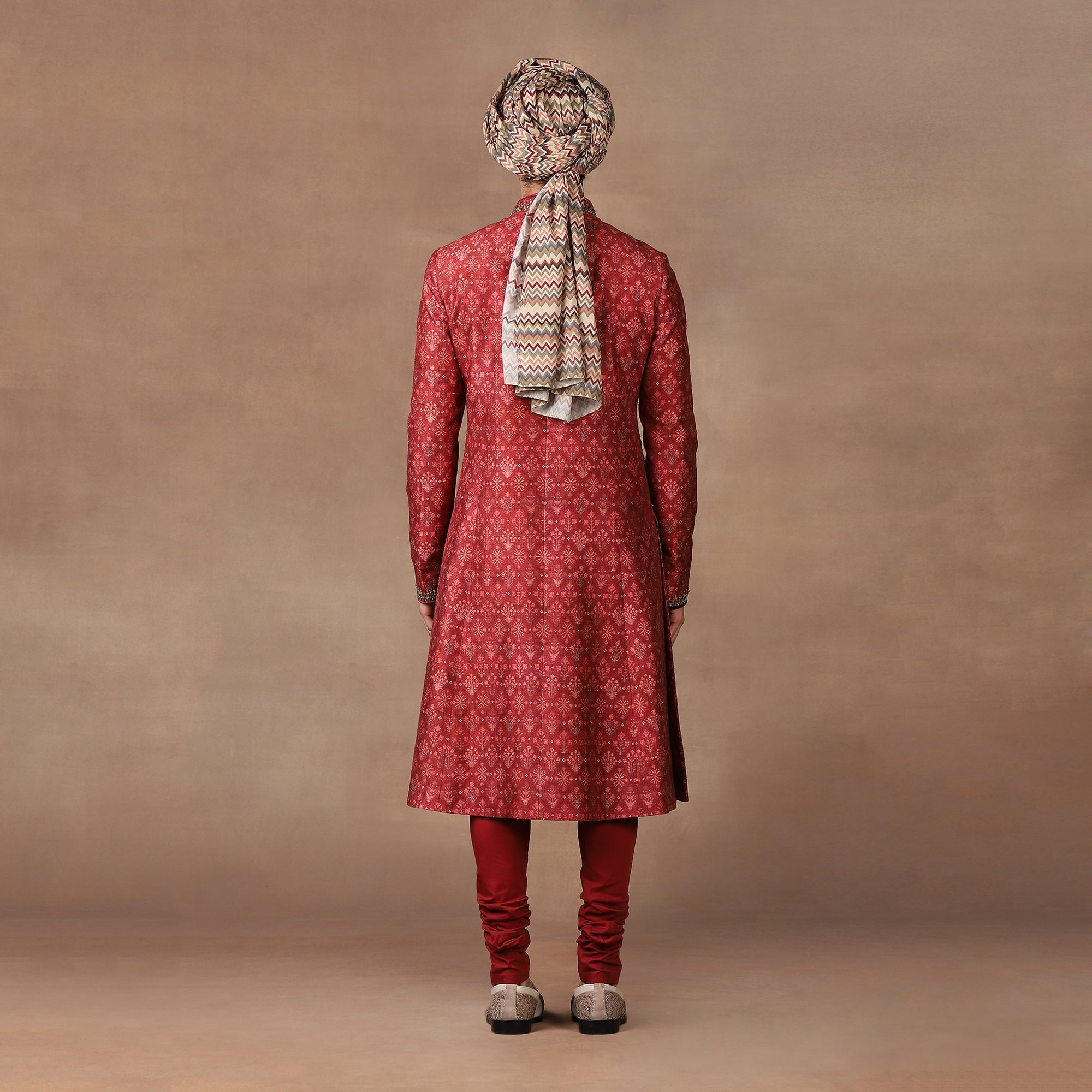 Scarlet Red Sherwani Set | MURAQQA