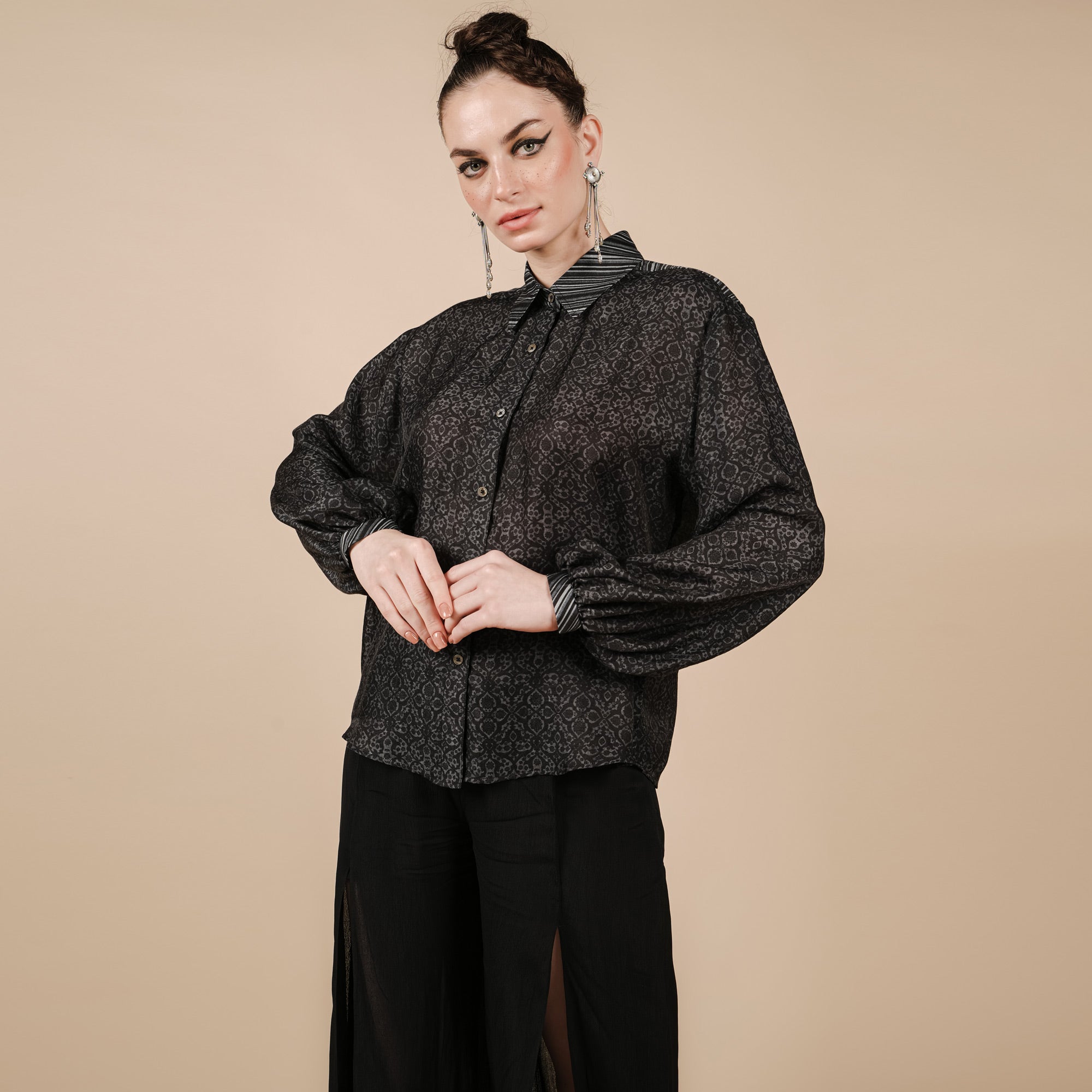 Soft Black Long Top | CHAR