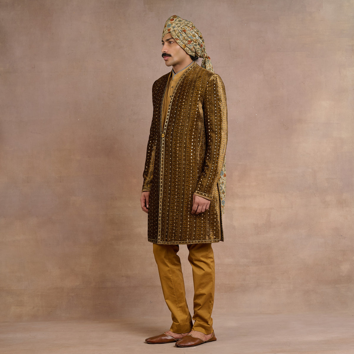 Soft Beige Sherwani Set | Siddi