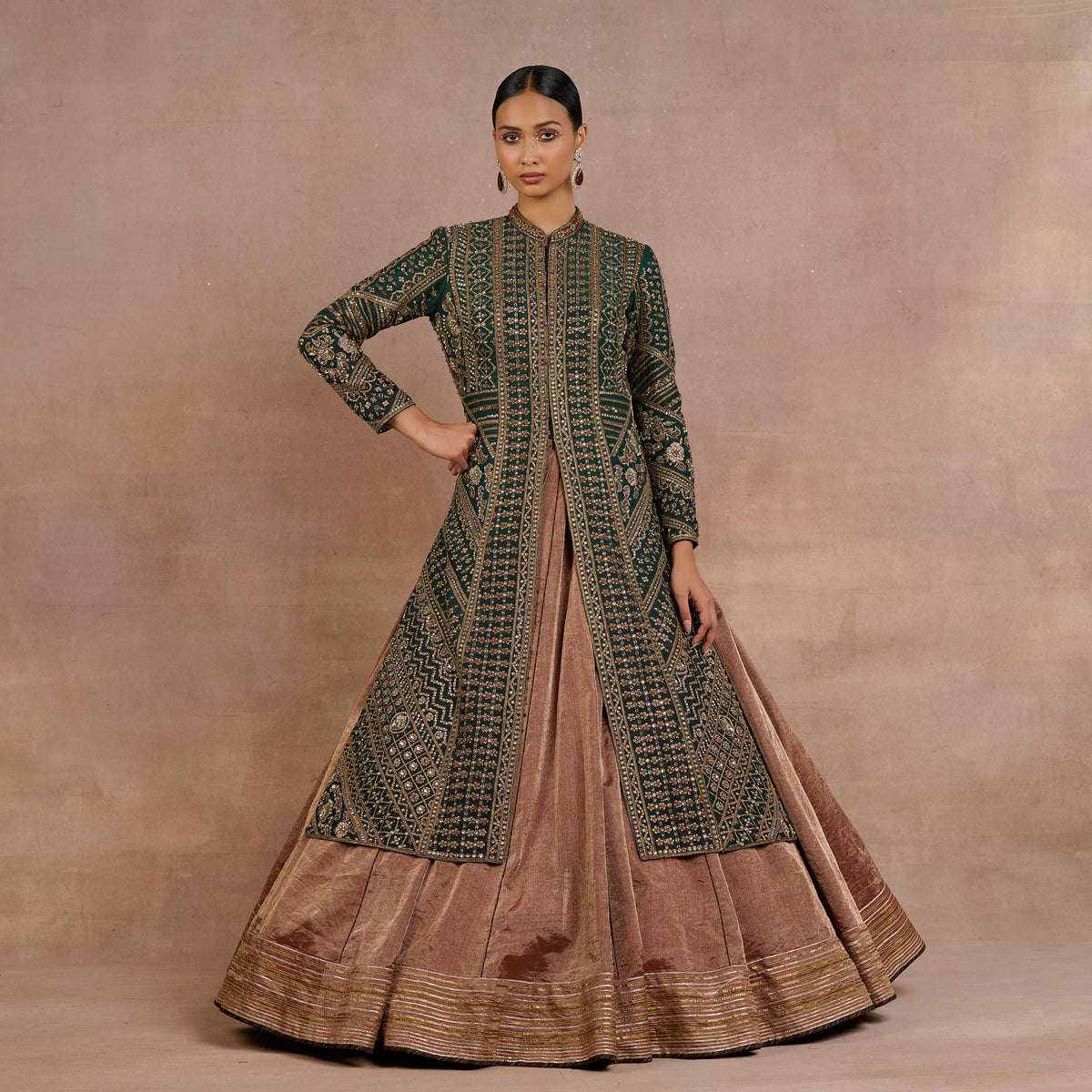 Emerald Ombre Jacket Set | Siddi