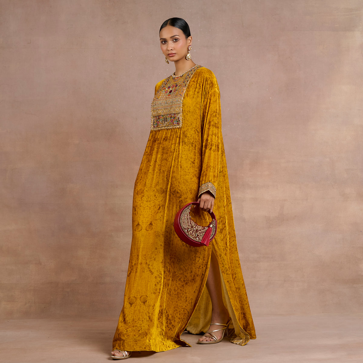 Ochre Yellow Kaftan | Siddi