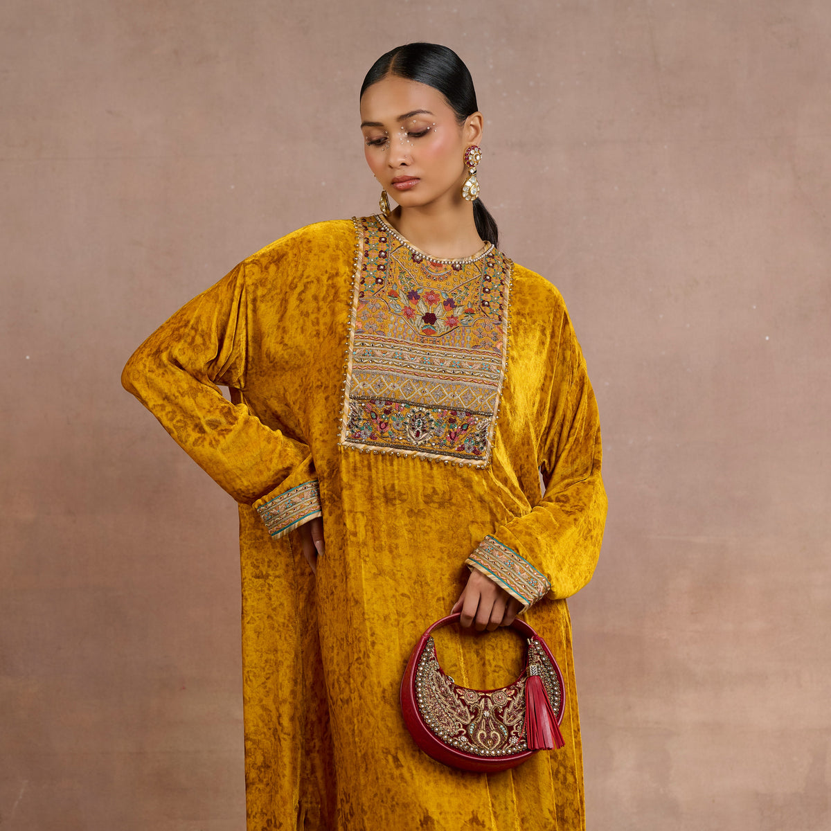 Ochre Yellow Kaftan | Siddi