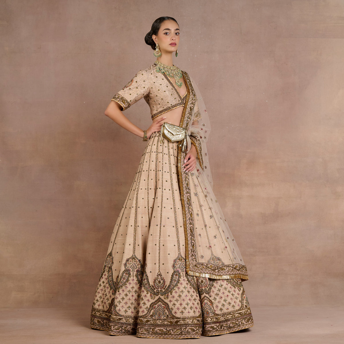 Blush Beige Lehenga Set | Siddi