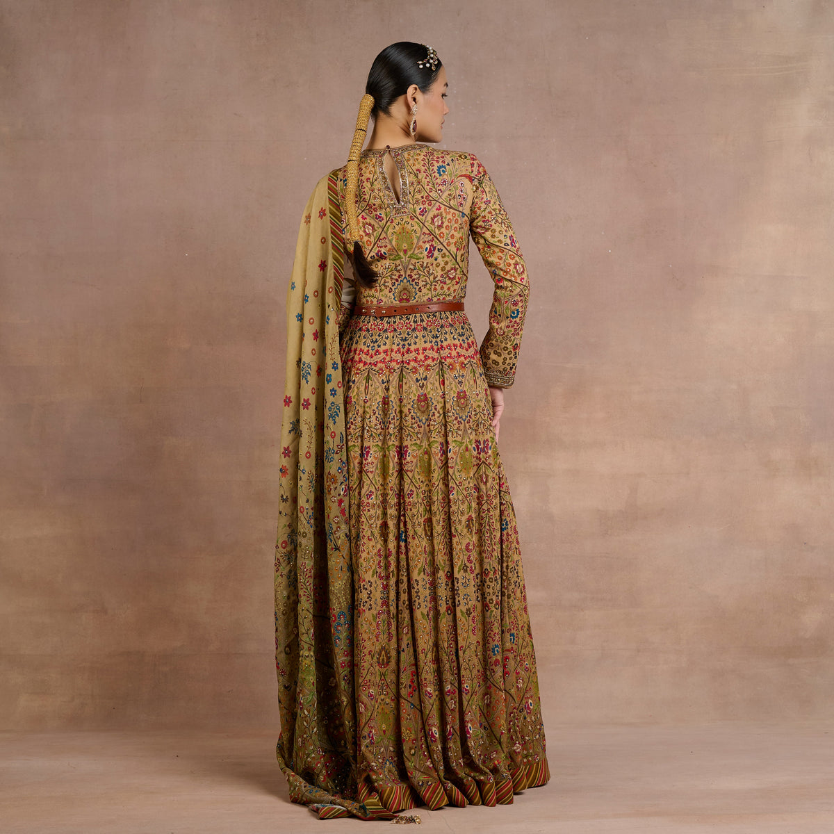 Warm Walnut Anarkali Set | Siddi