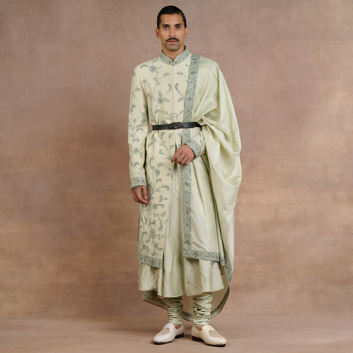 Sage Green Stole | Siddi