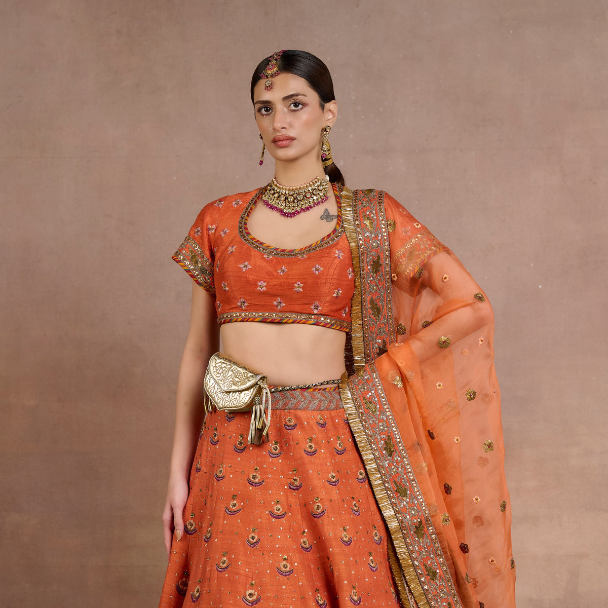 Rust Orange Lehenga Set | Siddi