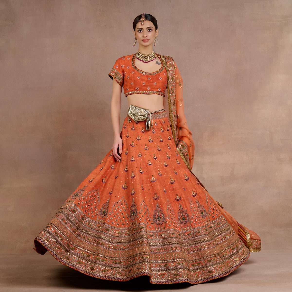 Rust Orange Lehenga Set | Siddi