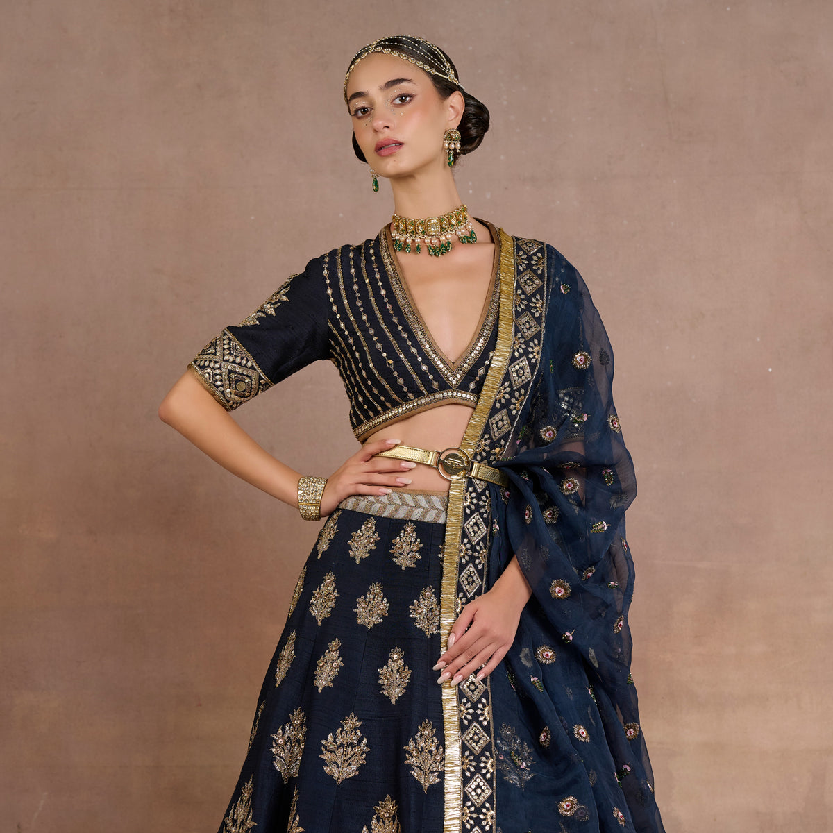 Midight Blue Lehenga Set | Siddi