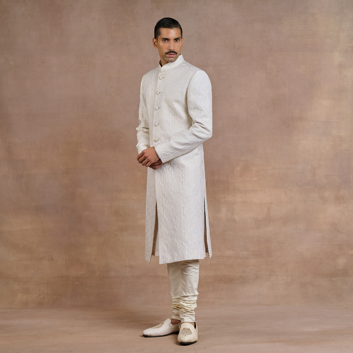 Pearl Ivory Sherwani Set | Siddi