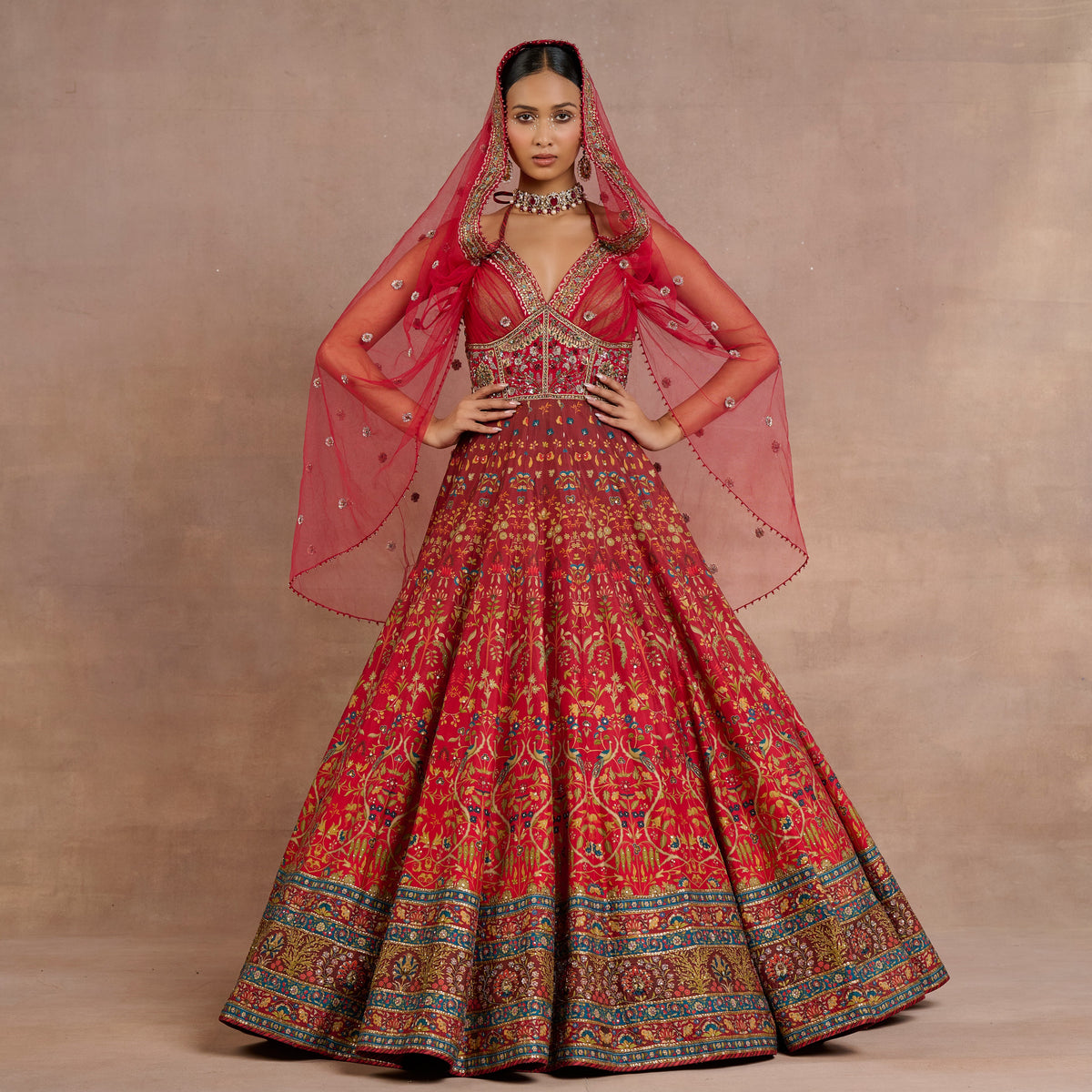 Vermilion Red Dress | Siddi