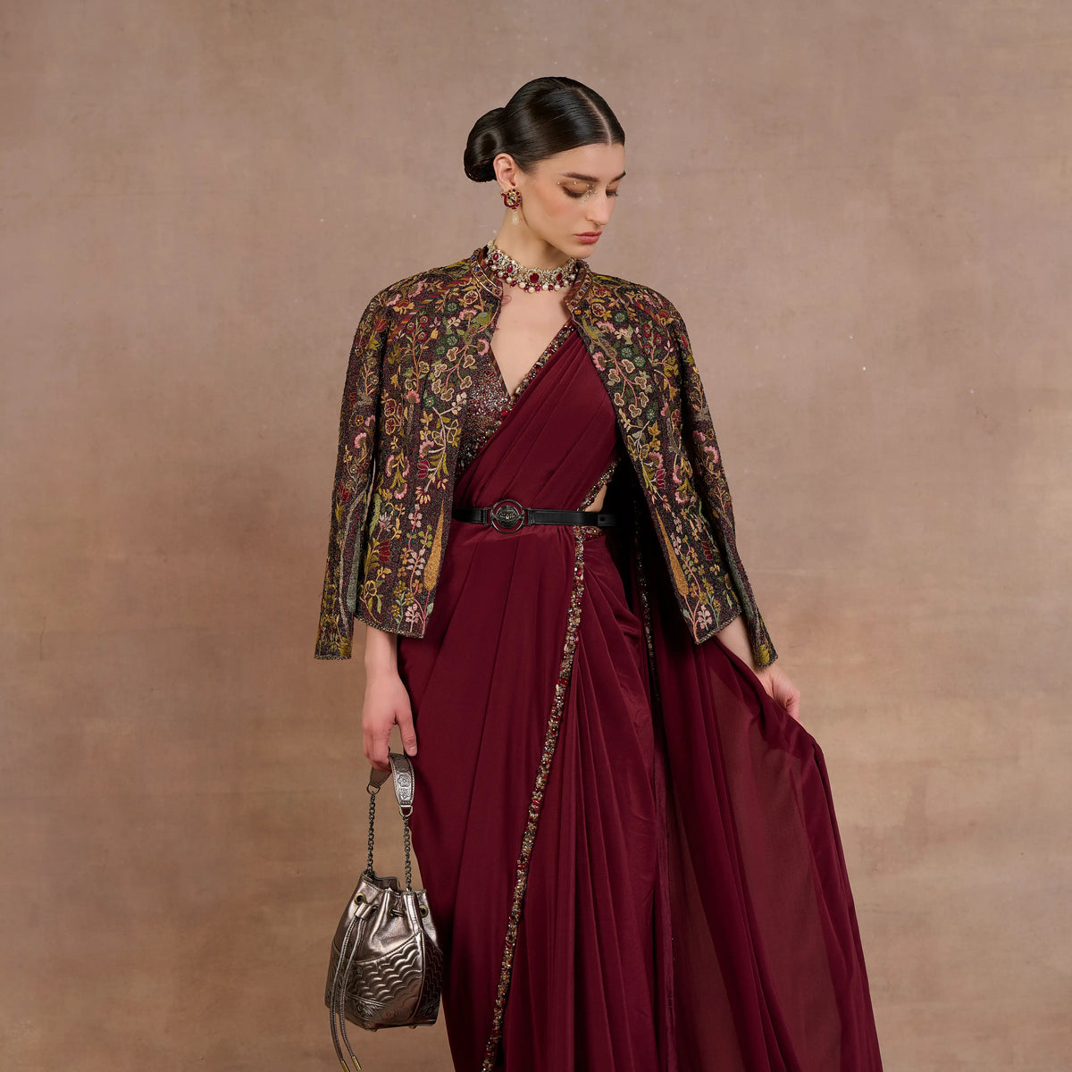 Burgundy Alika Jacket | Siddi