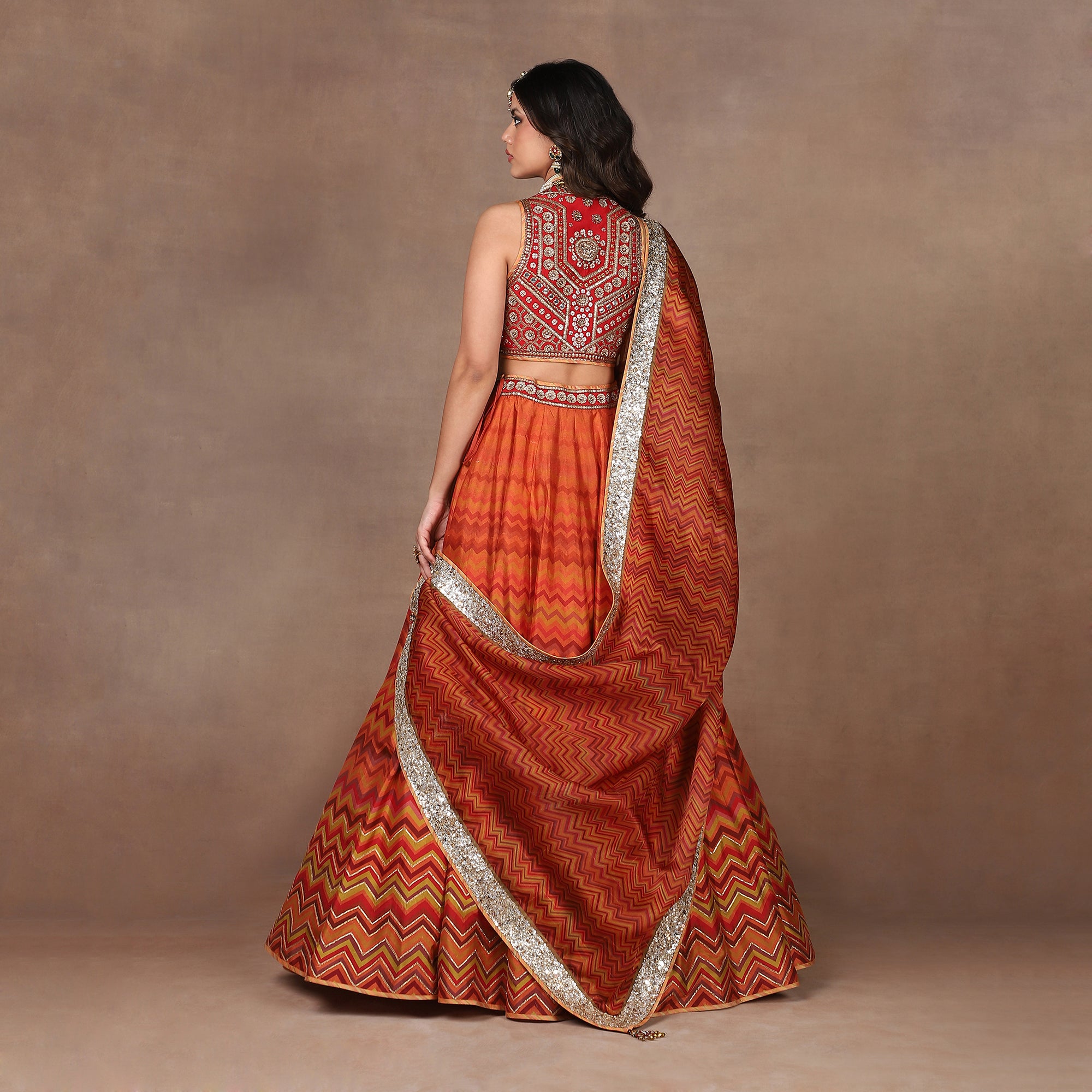 Tangerine - Red Skirt Set | MURAQQA