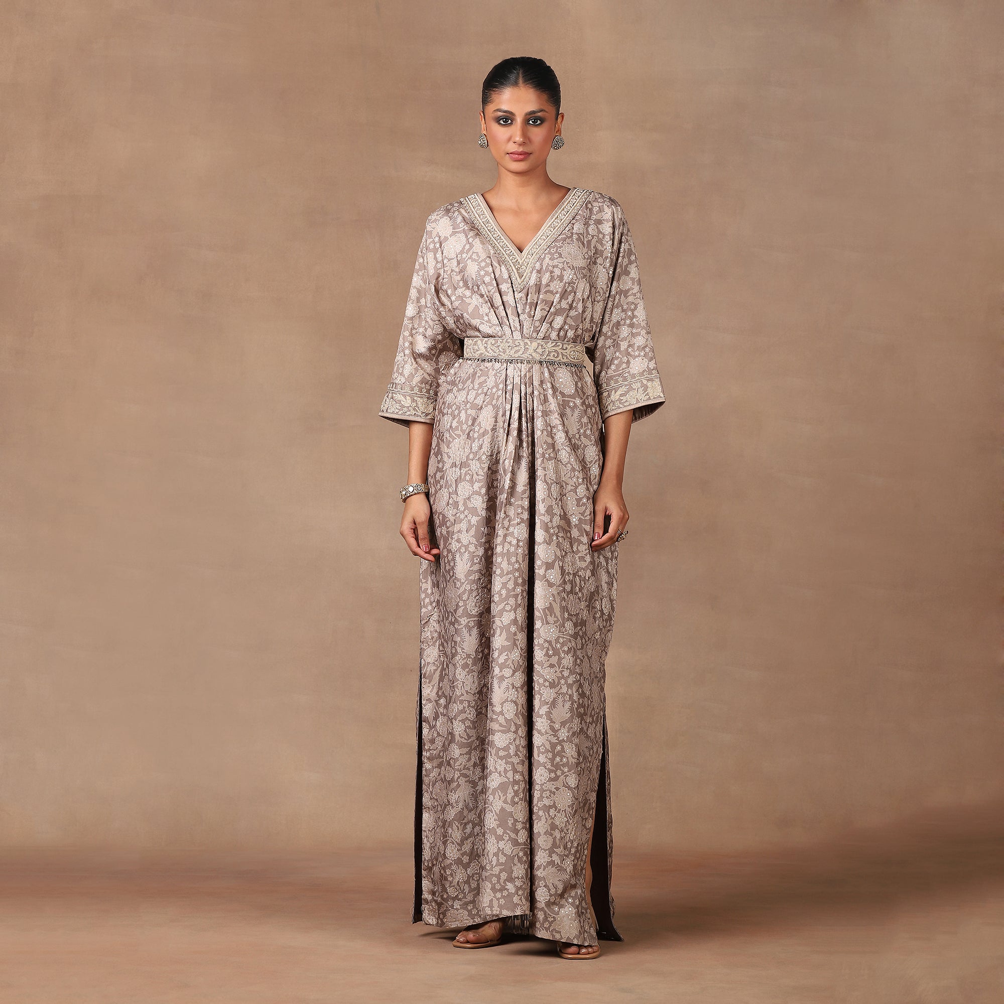 Taupe Kaftan Set | MURAQQA