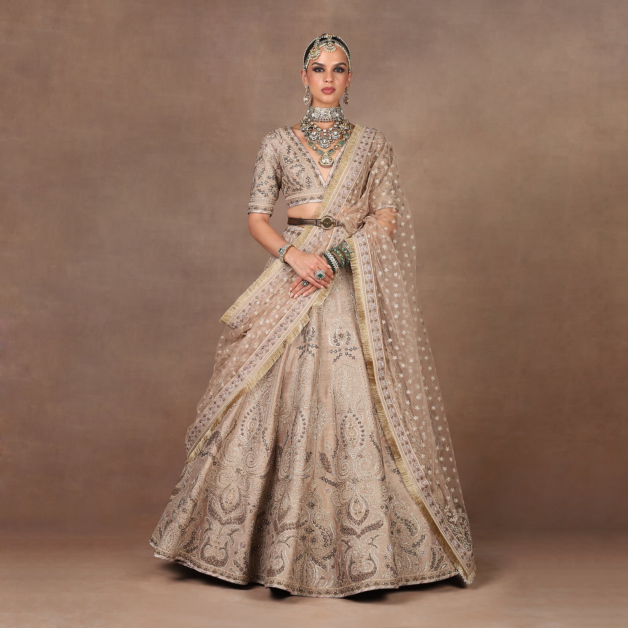 Taupe Lehenga Set | MURAQQA