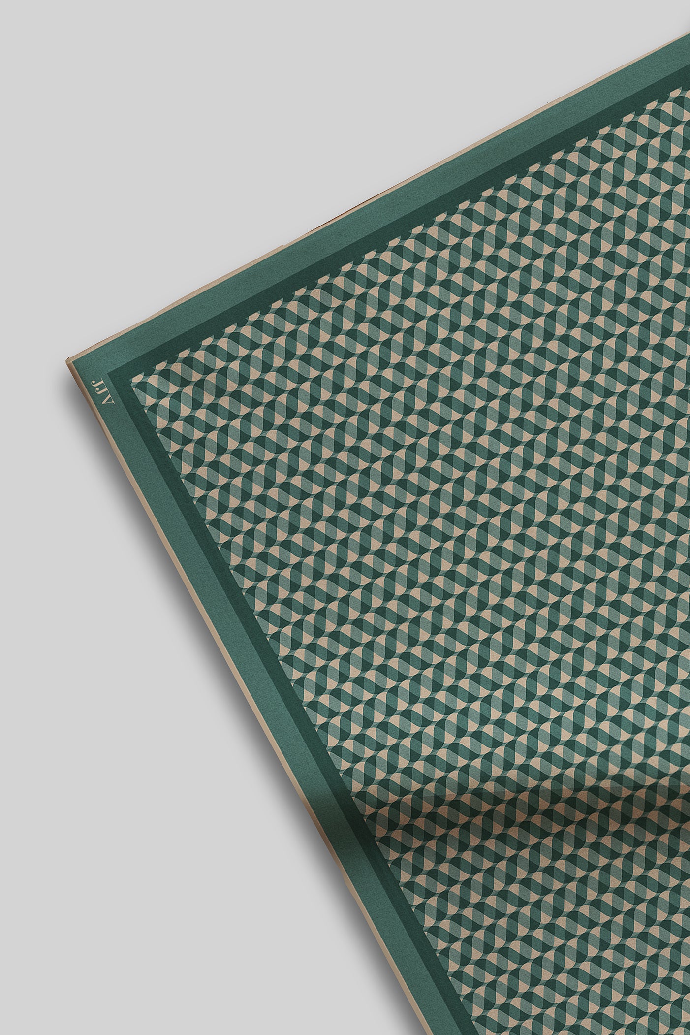 Teal Blue Chevron Printed Pocket Square