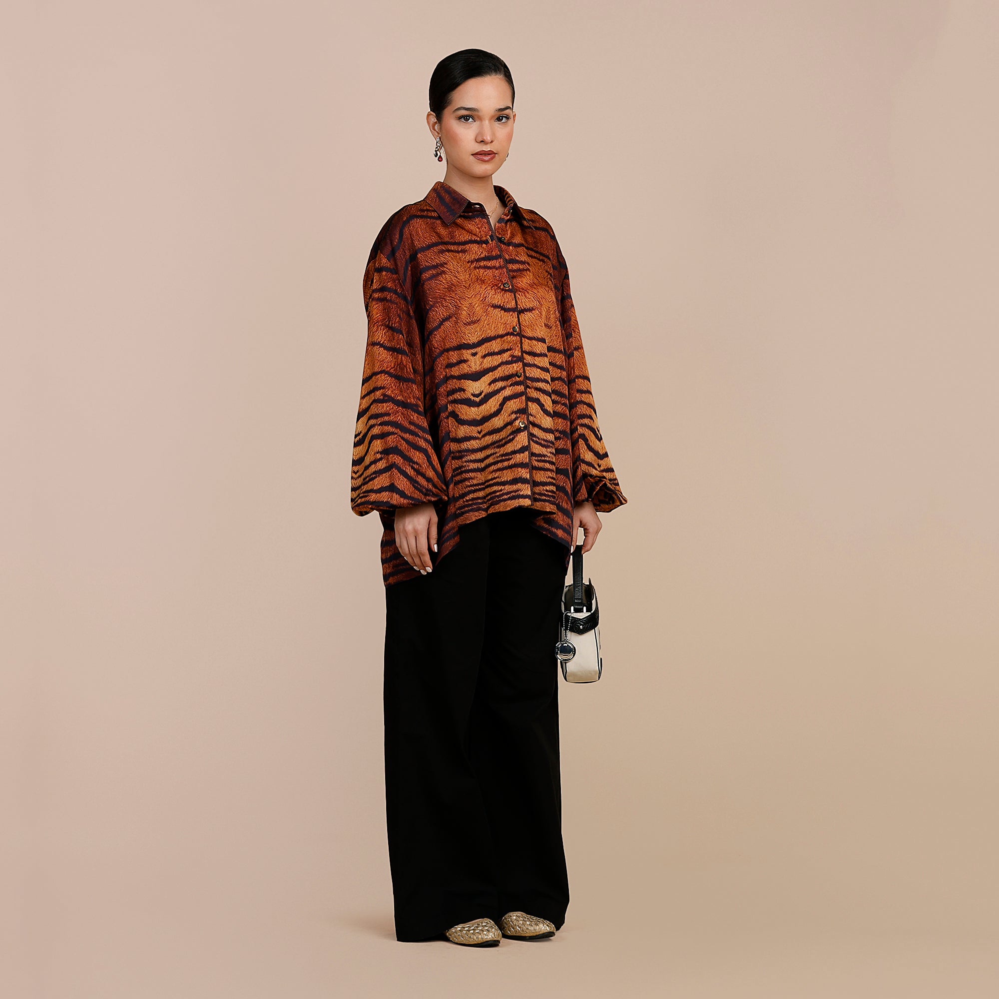 Tiger Print Long Top | SATT