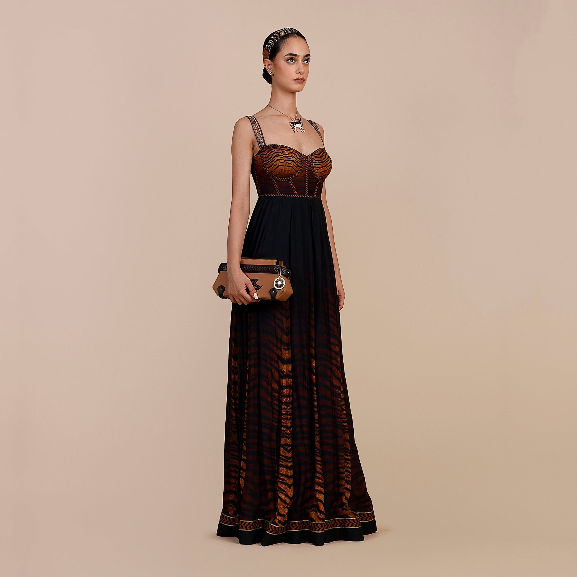 Tiger Print Ombre Anarkali | SATT