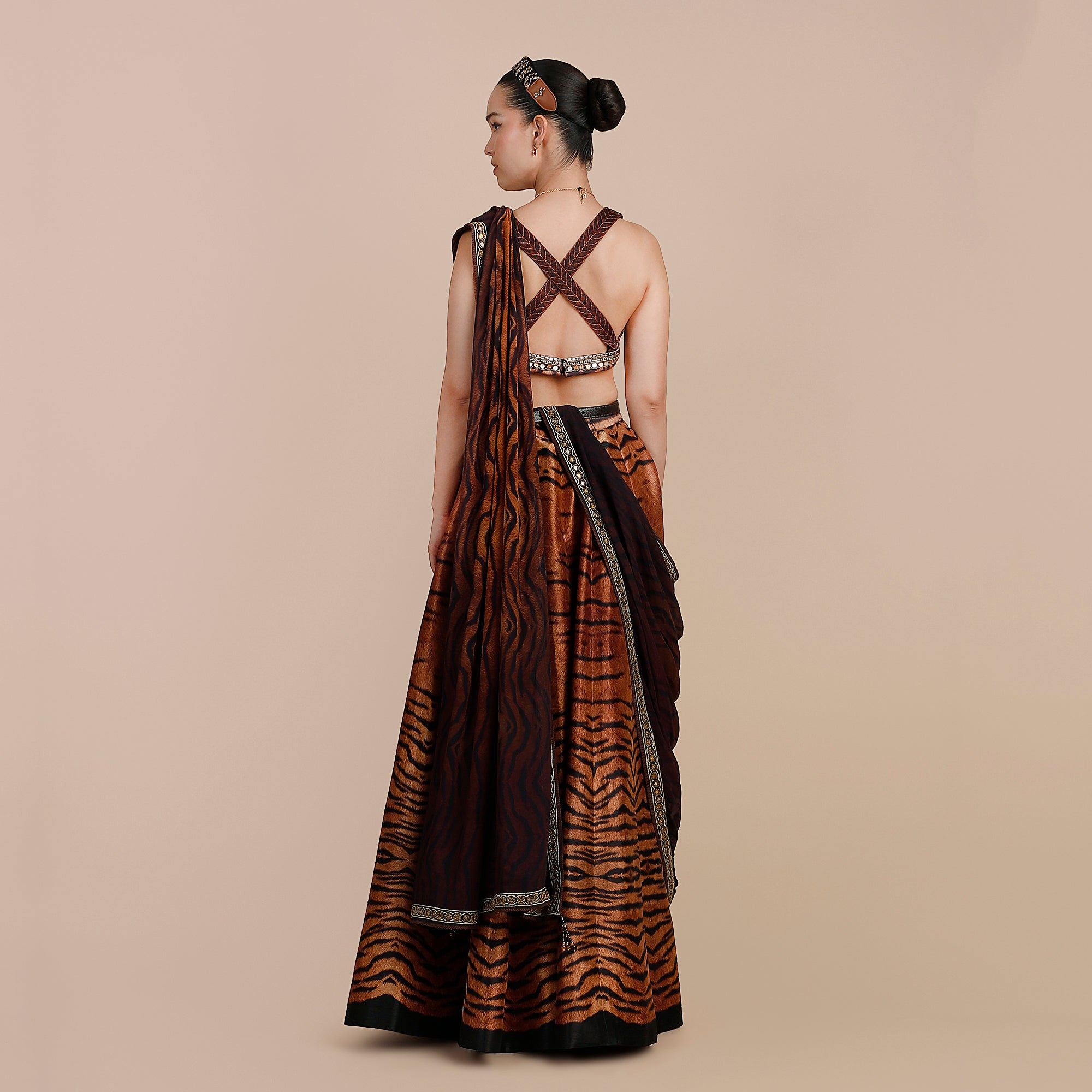 Tiger Print Ombre Stole | SATT
