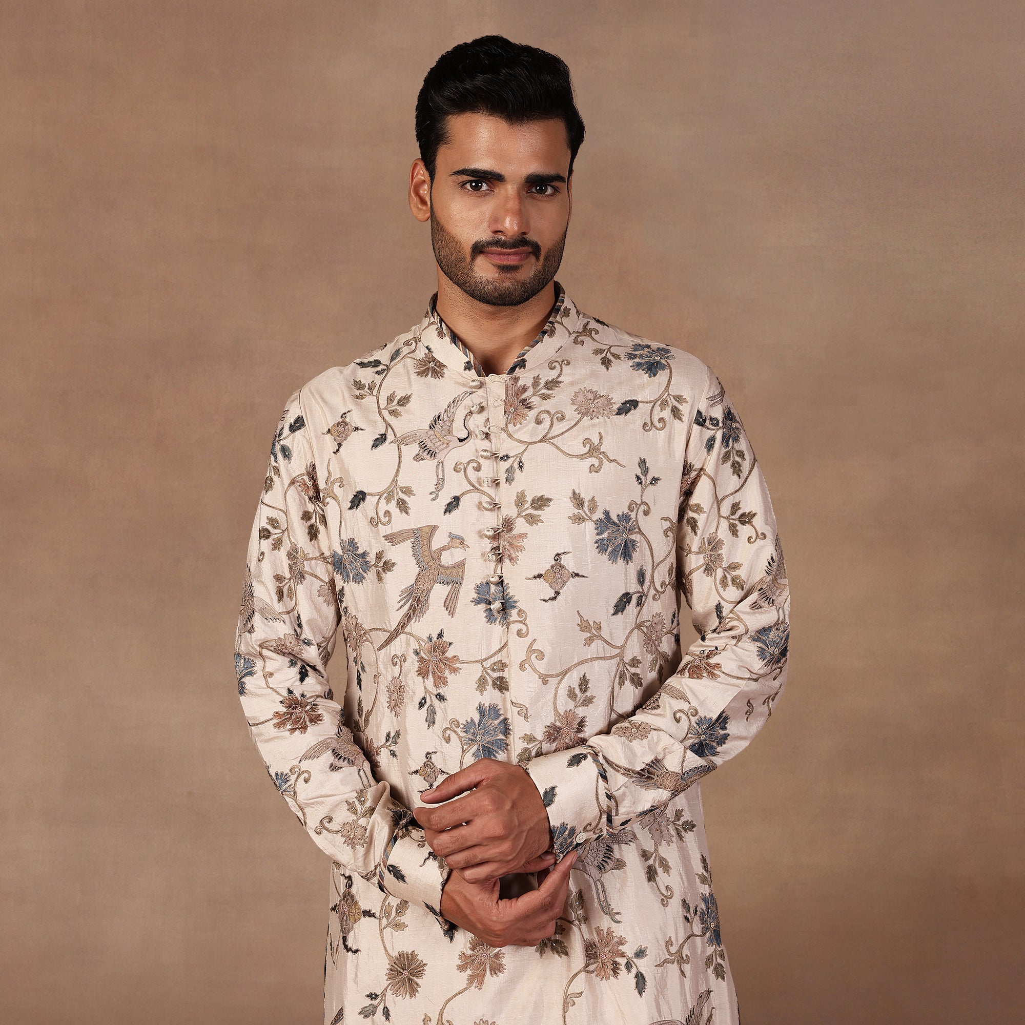 Almond Ivory Kurta Set | EAST