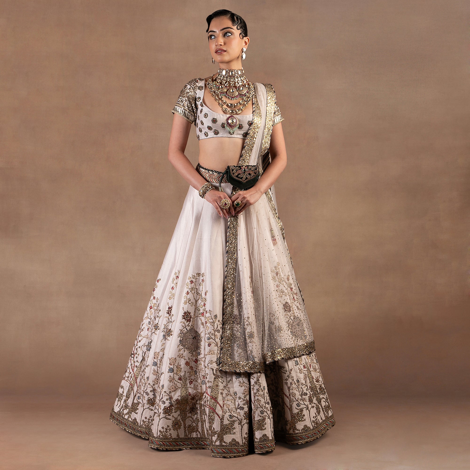 Almond Ivory Lehenga Set | EAST