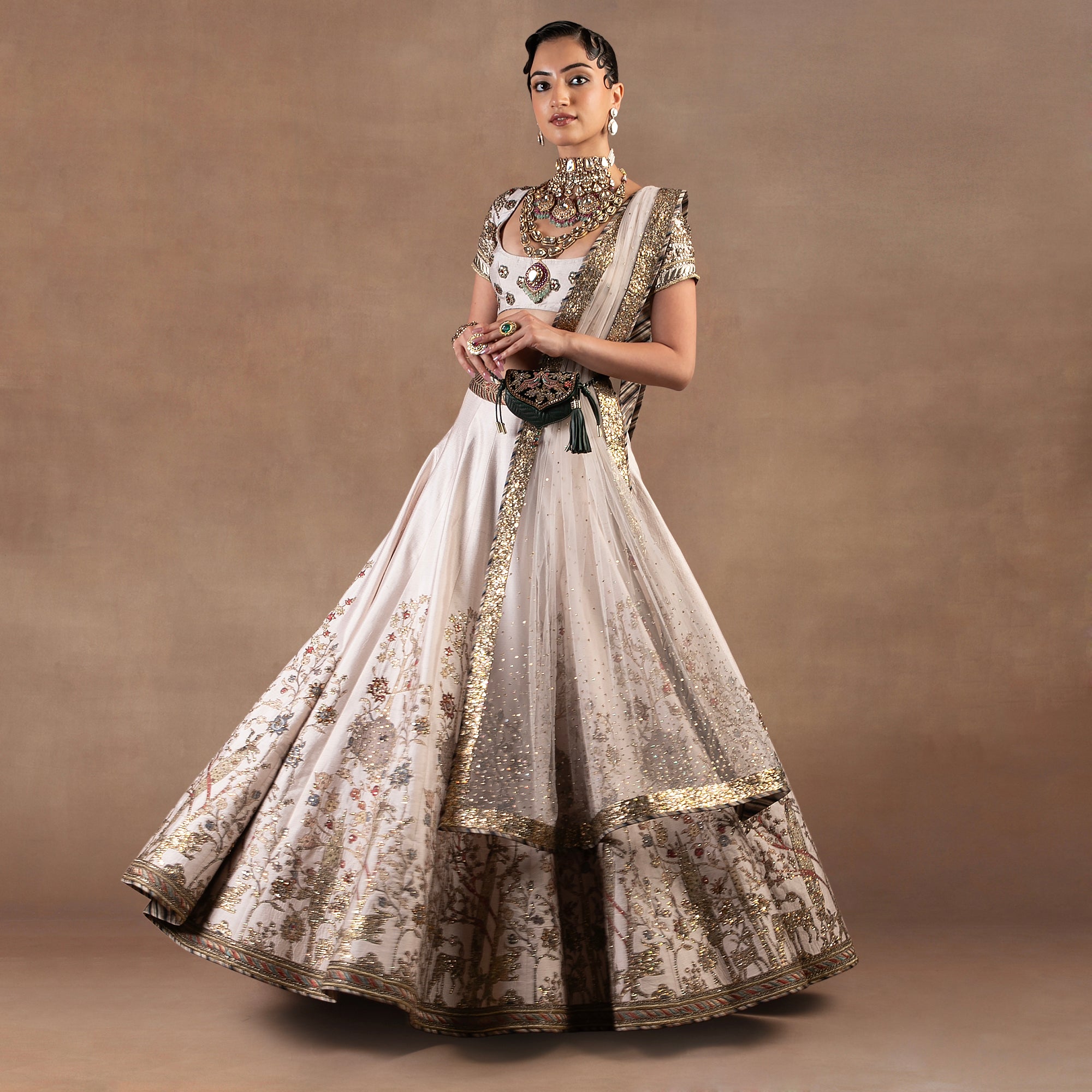 Almond Ivory Lehenga Set | EAST