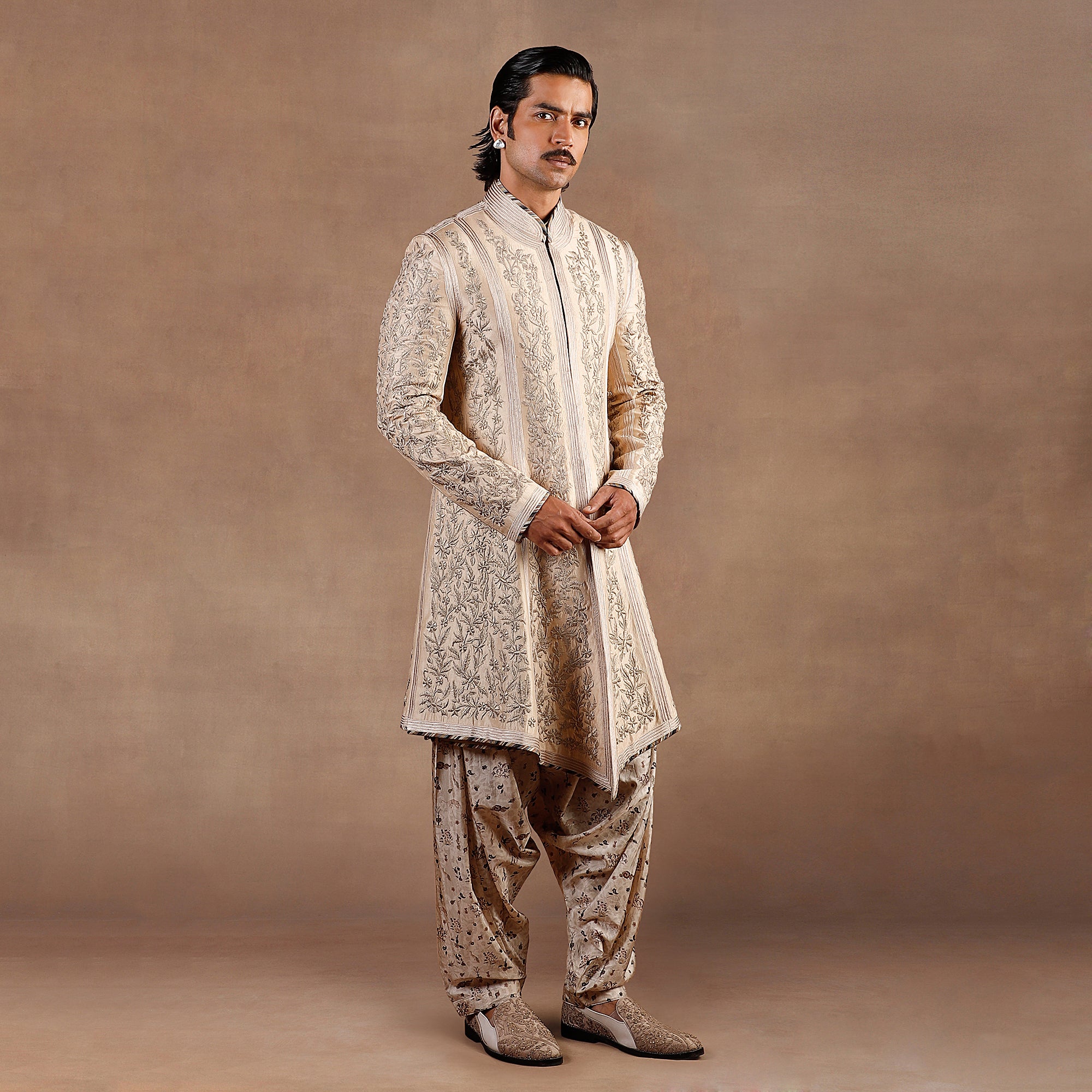 Almond Ivory Sherwani Set | EAST
