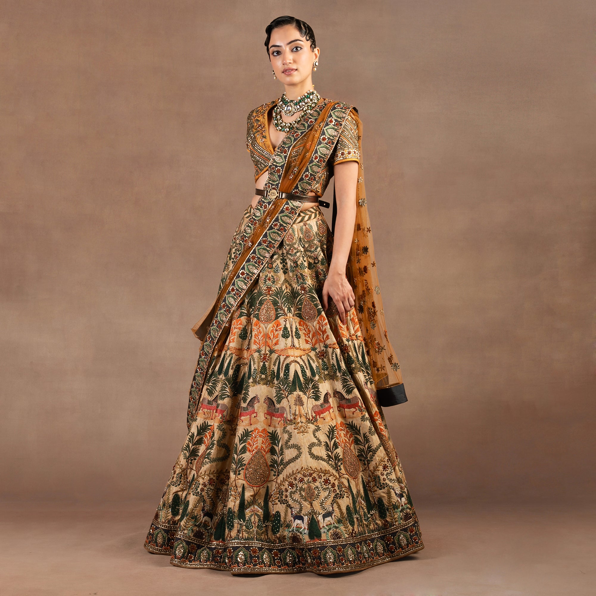 Amber Orange Lehenga Set | EAST