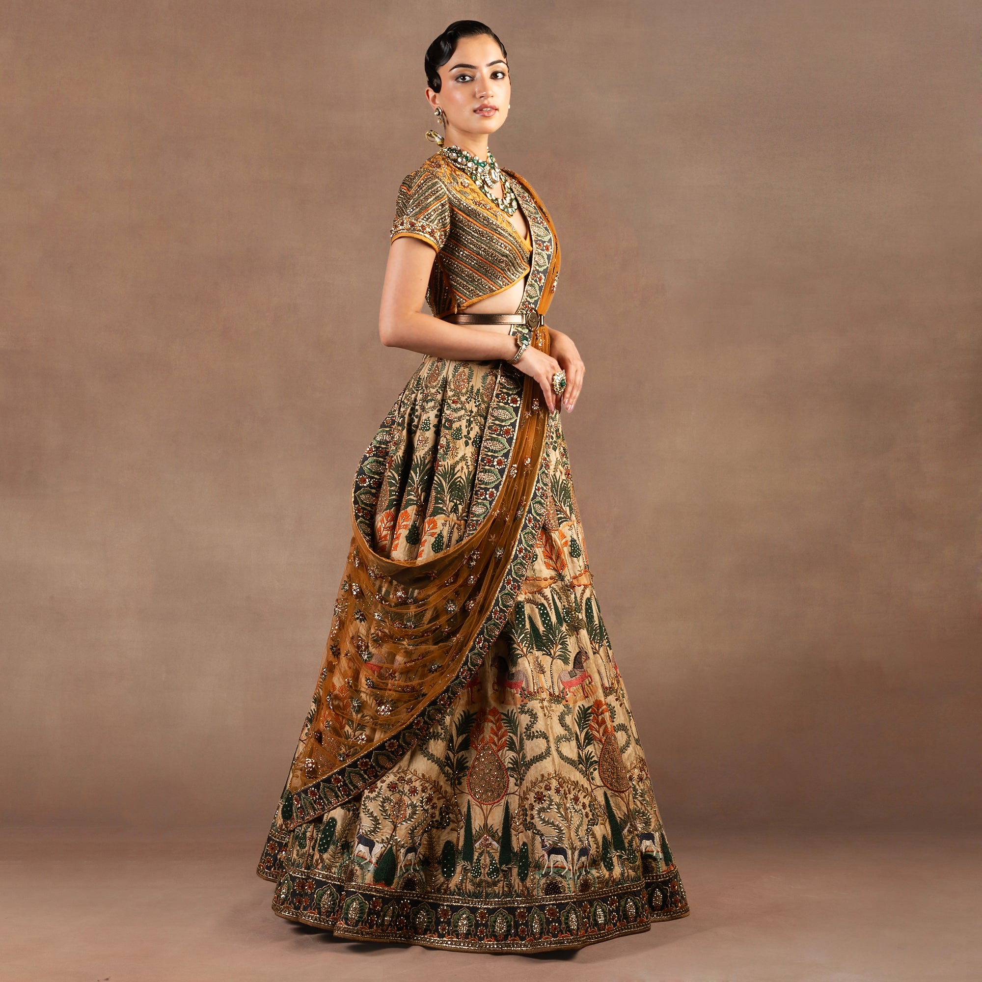 Amber Orange Lehenga Set | EAST