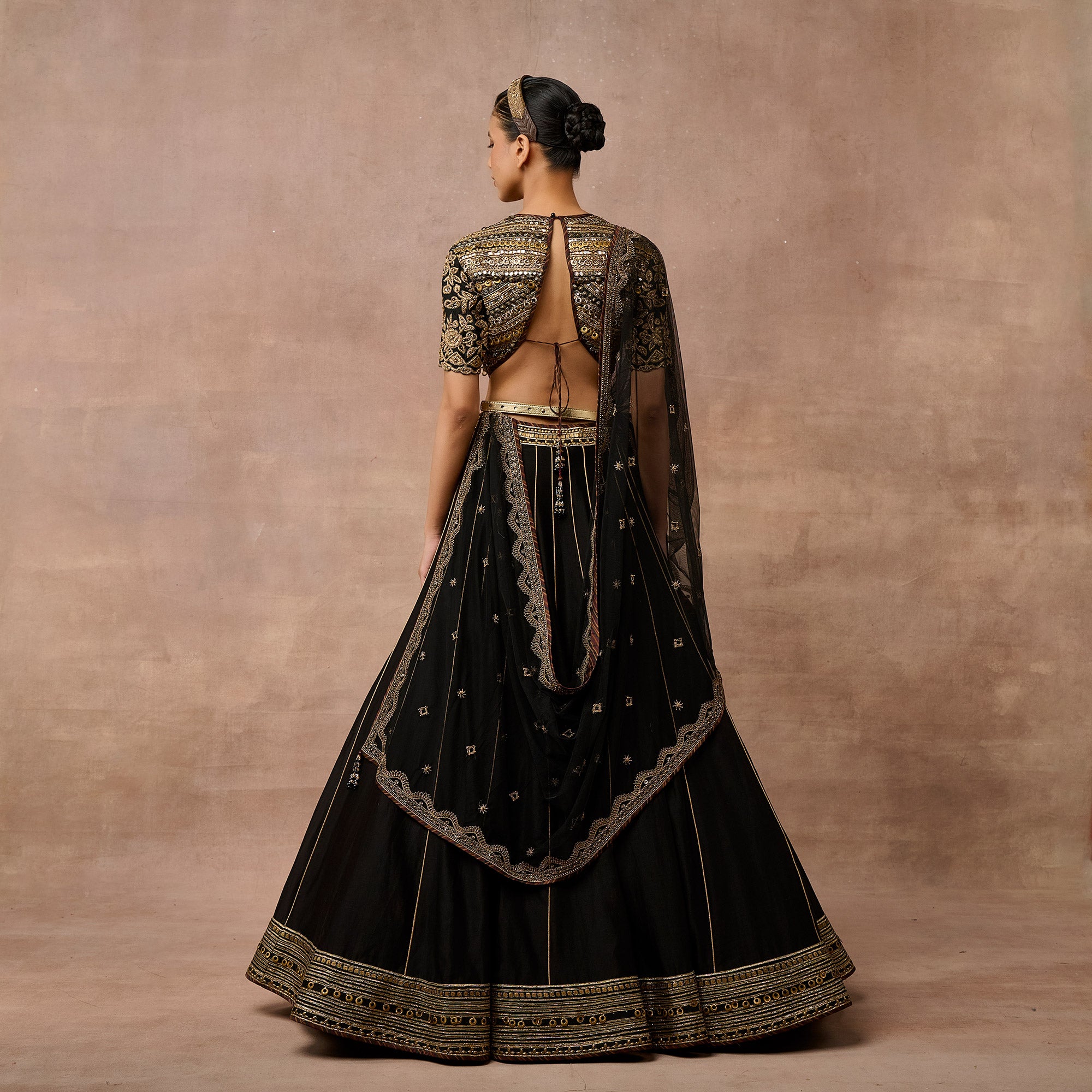 Black - Gold Skirt Set | EAST