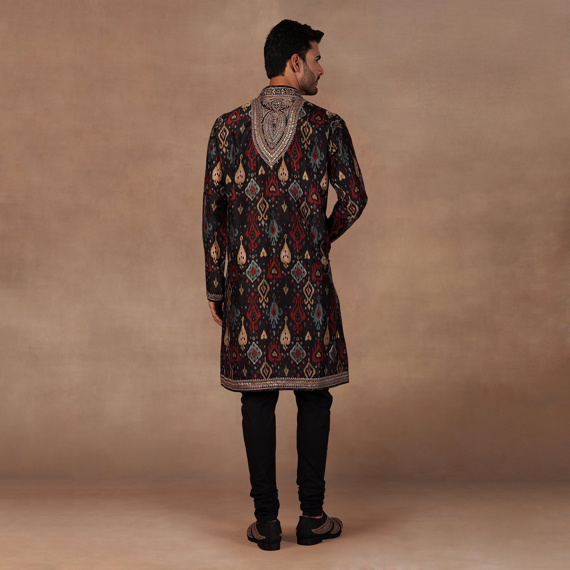 Black Ikat Kurta Set | EAST