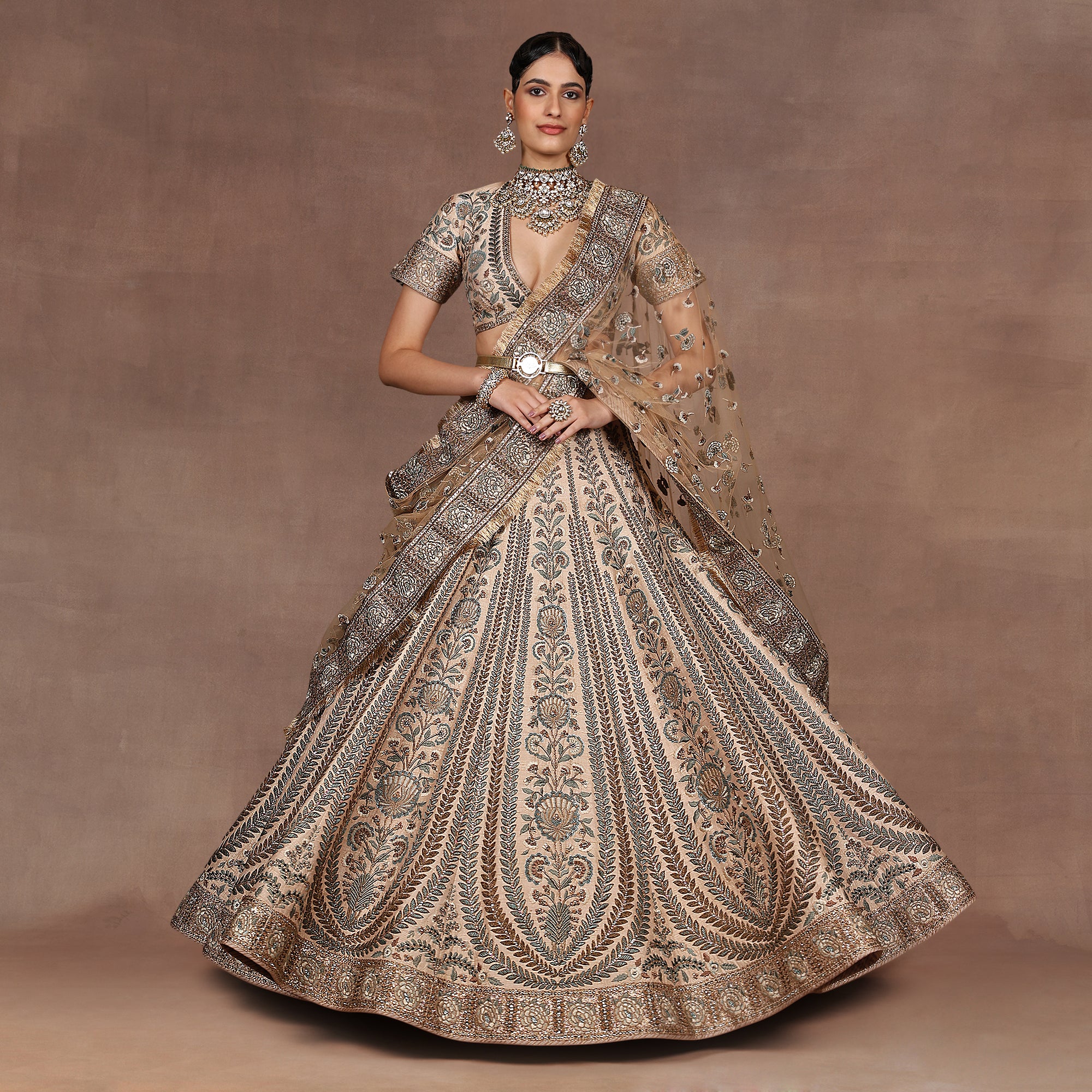 Blush Beige Lehenga Set | EAST
