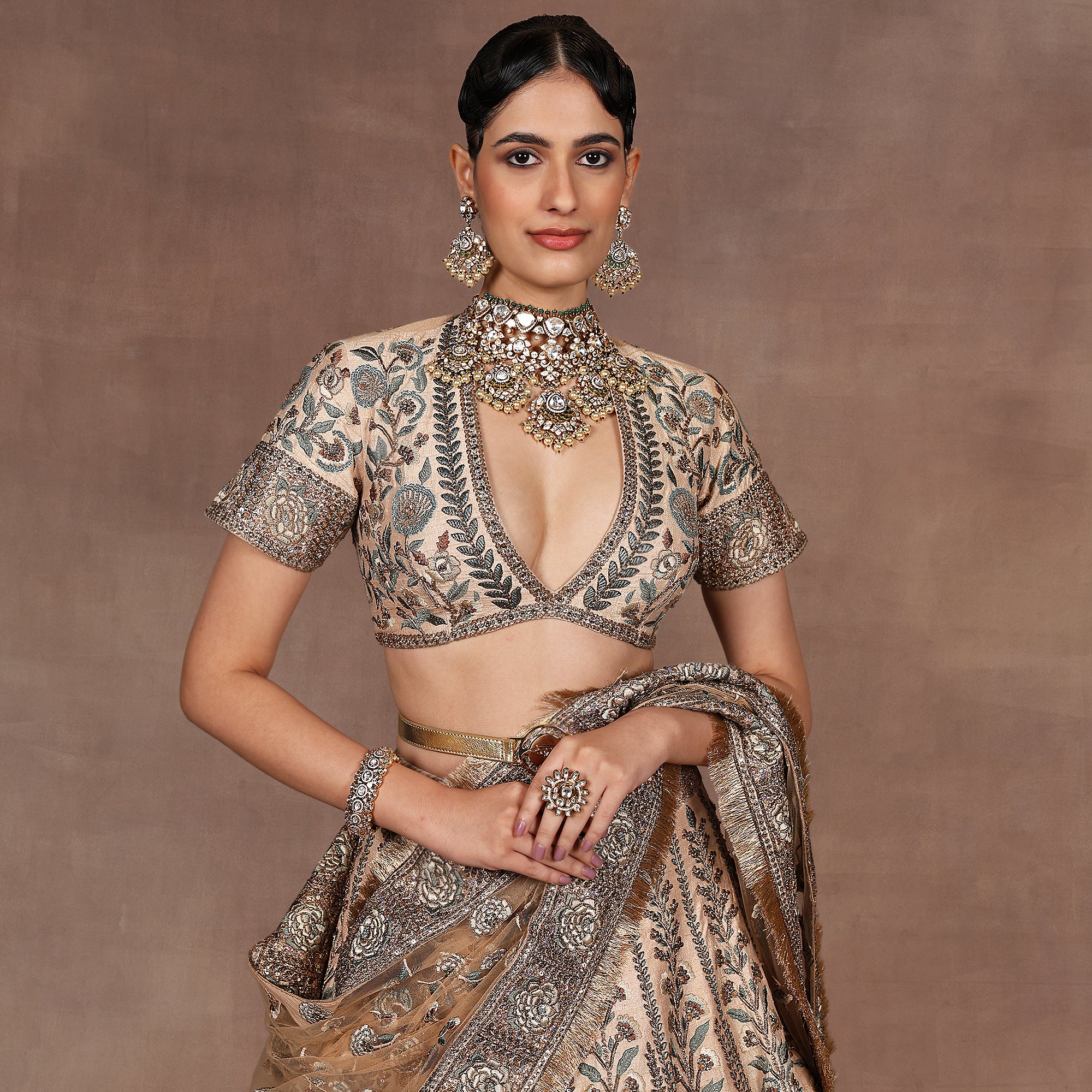 Blush Beige Lehenga Set | EAST