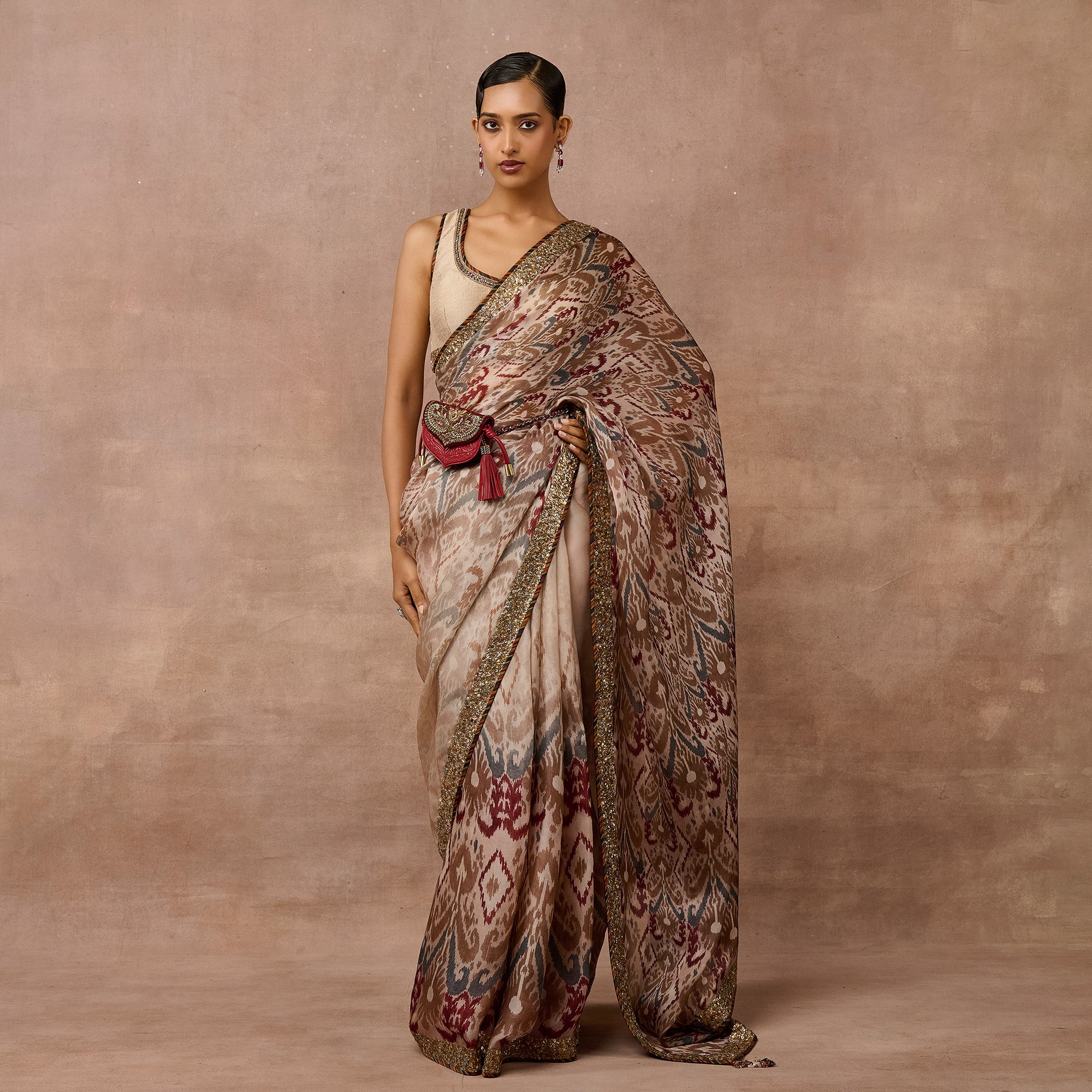 Blush Beige Saree Set | EAST