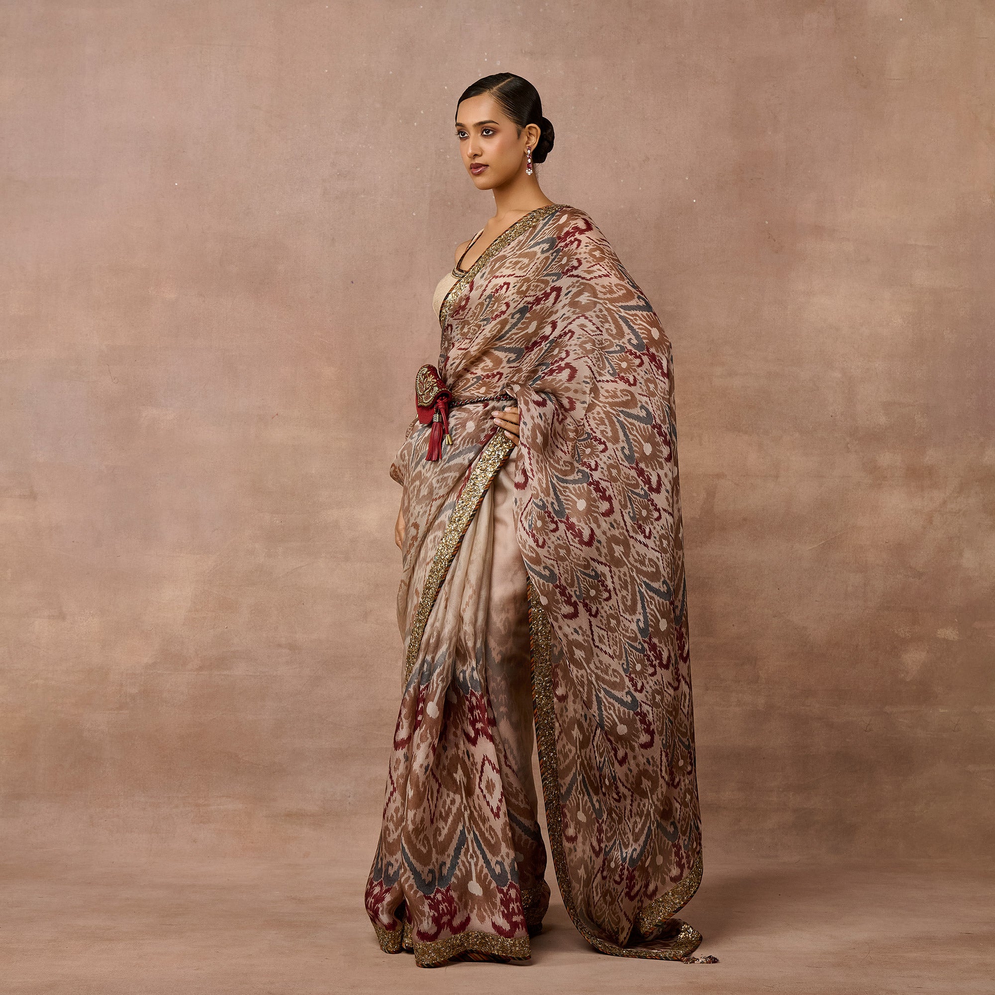 Blush Beige Saree Set | EAST