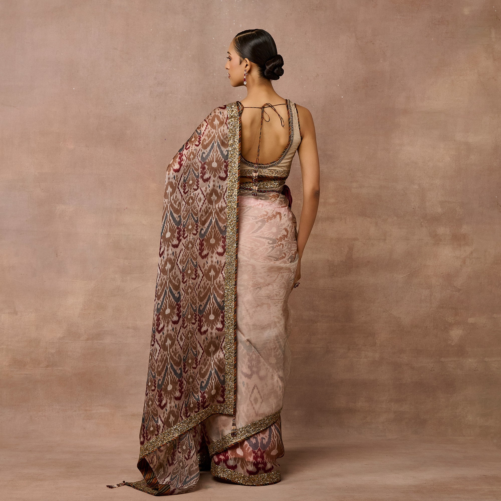 Blush Beige Saree Set | EAST
