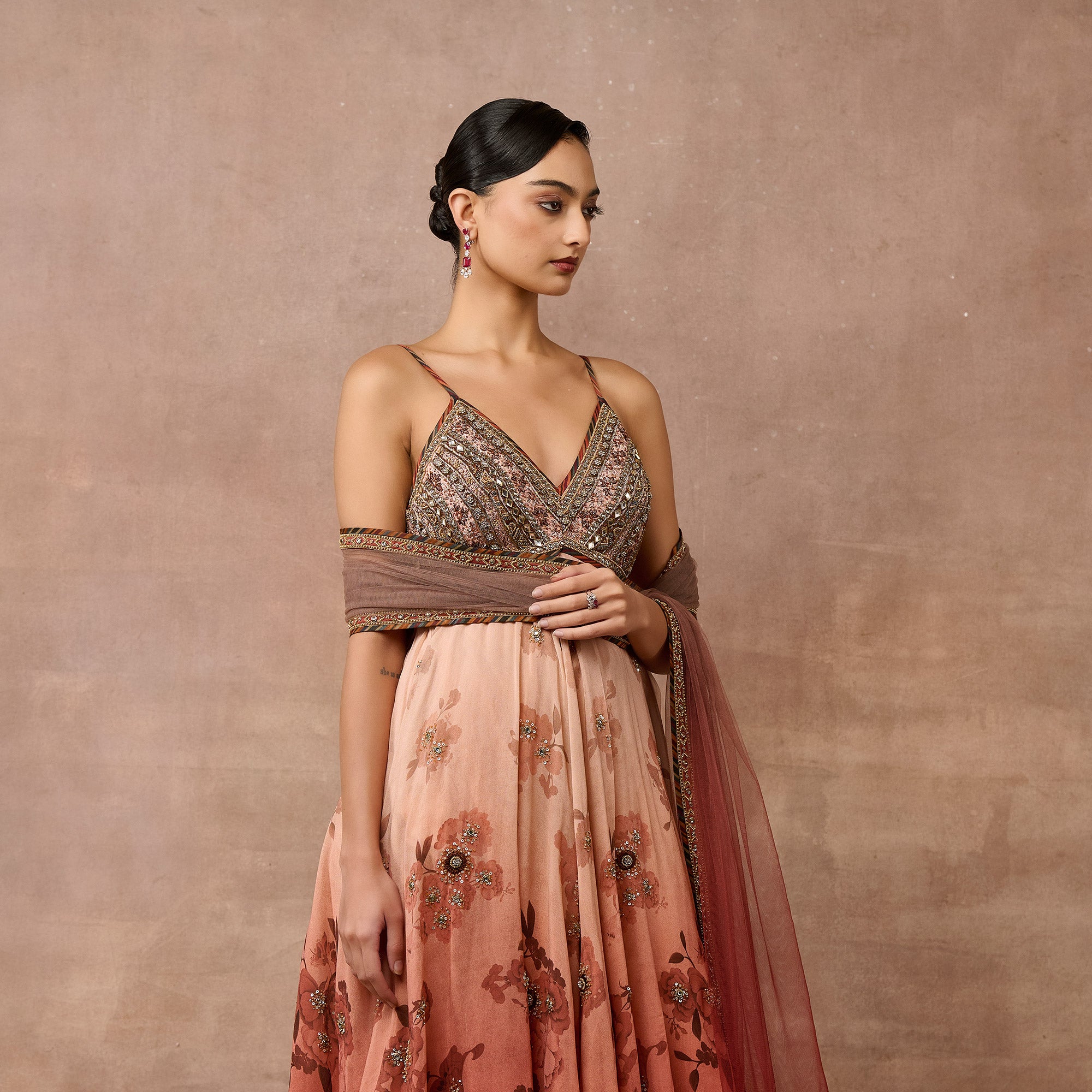 Blush Pink Ombre Sharara Set | EAST