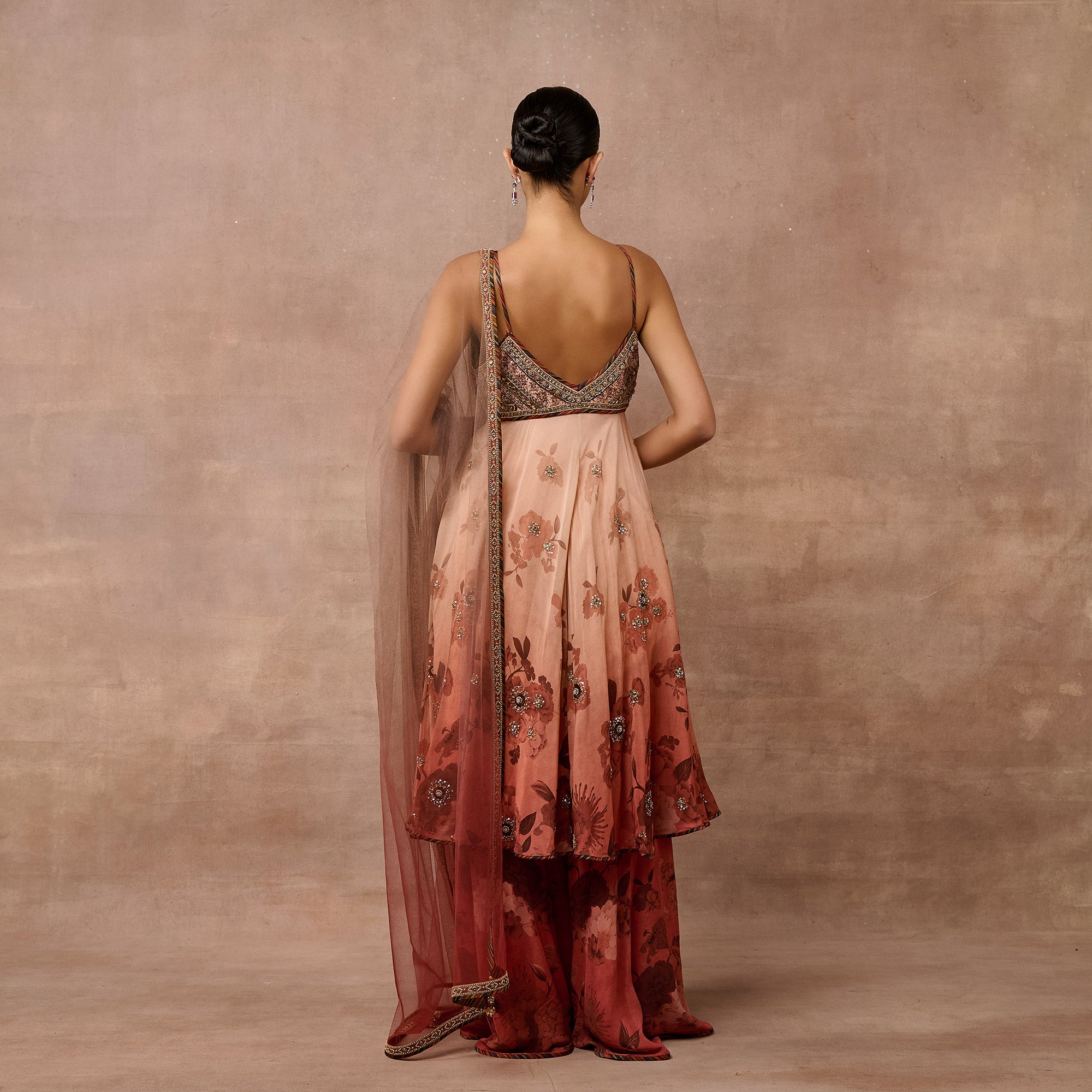 Blush Pink Ombre Sharara Set | EAST