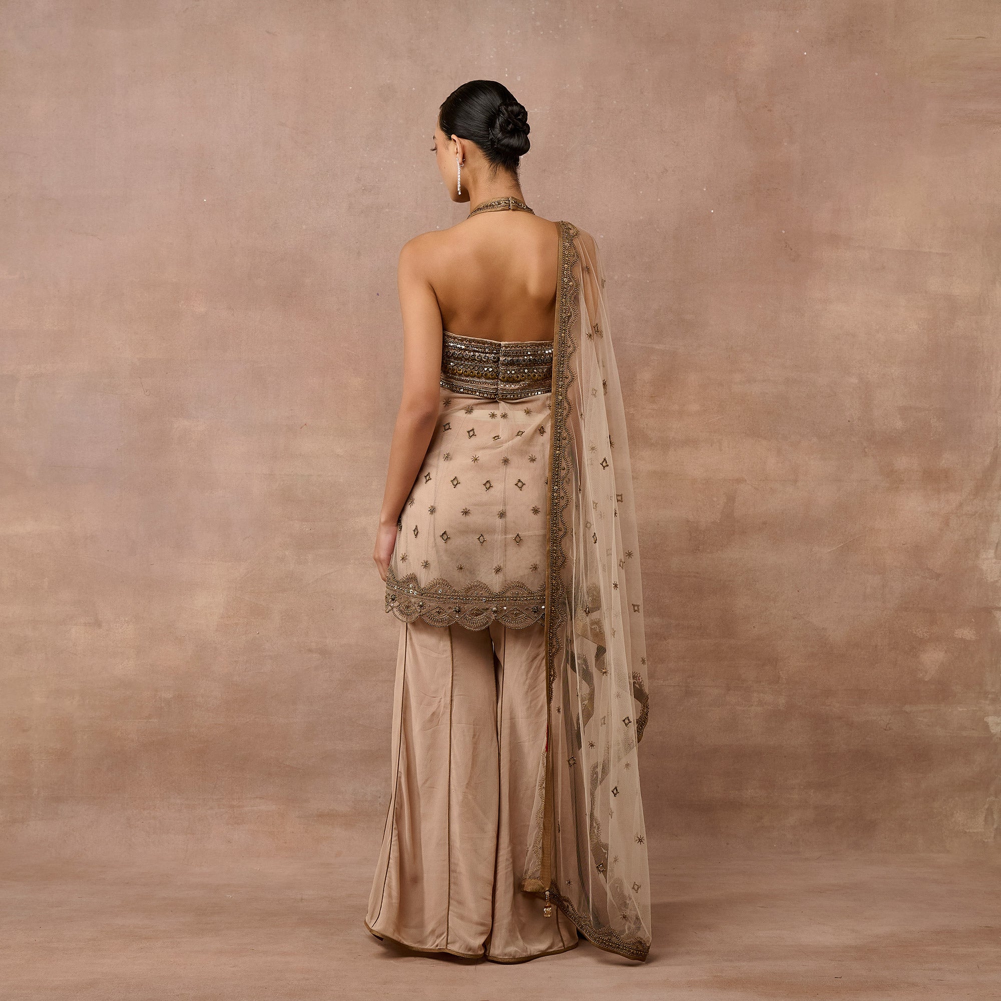 Blush Pink Ombre Sharara Set | EAST