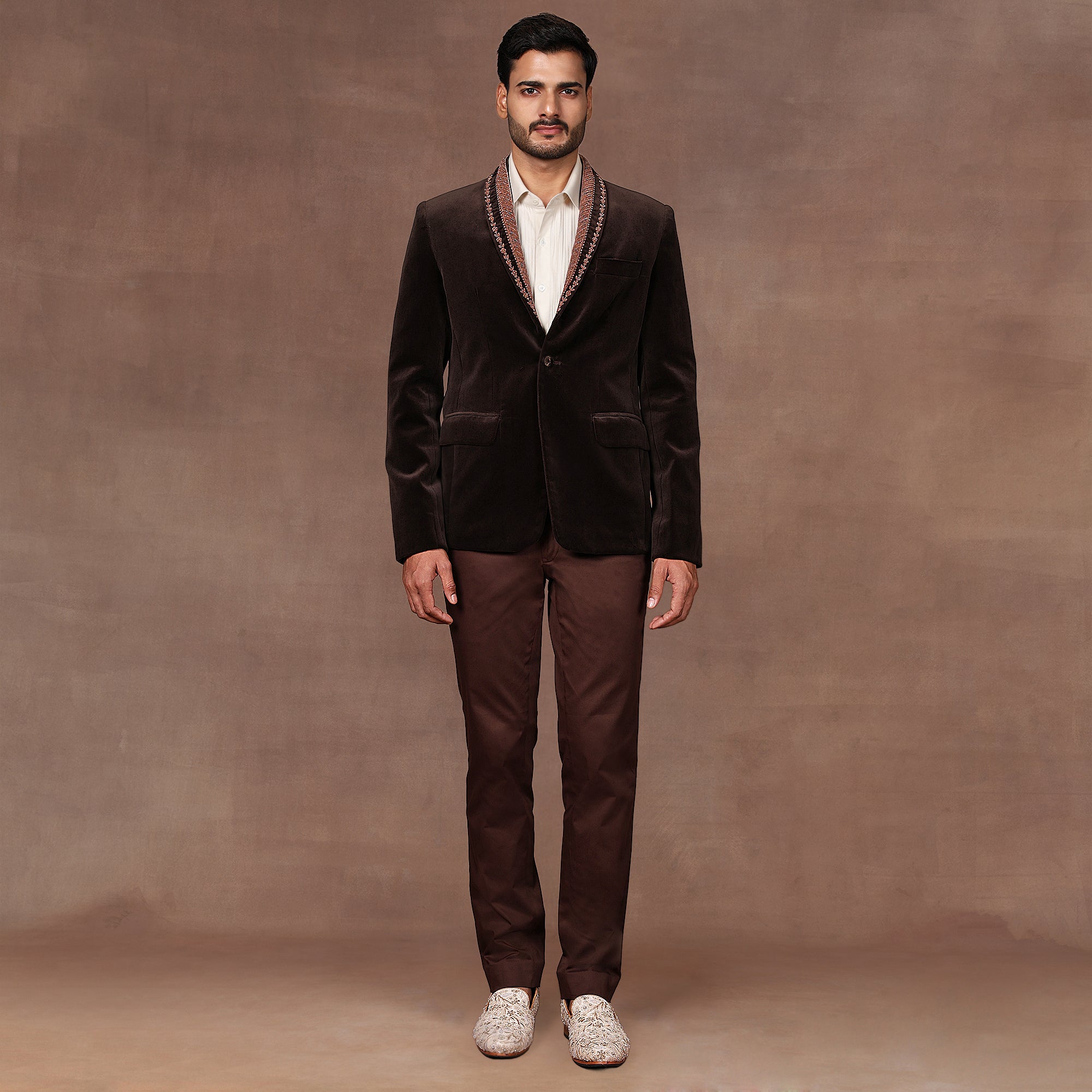 Brown Velvet Tuxedo | EAST