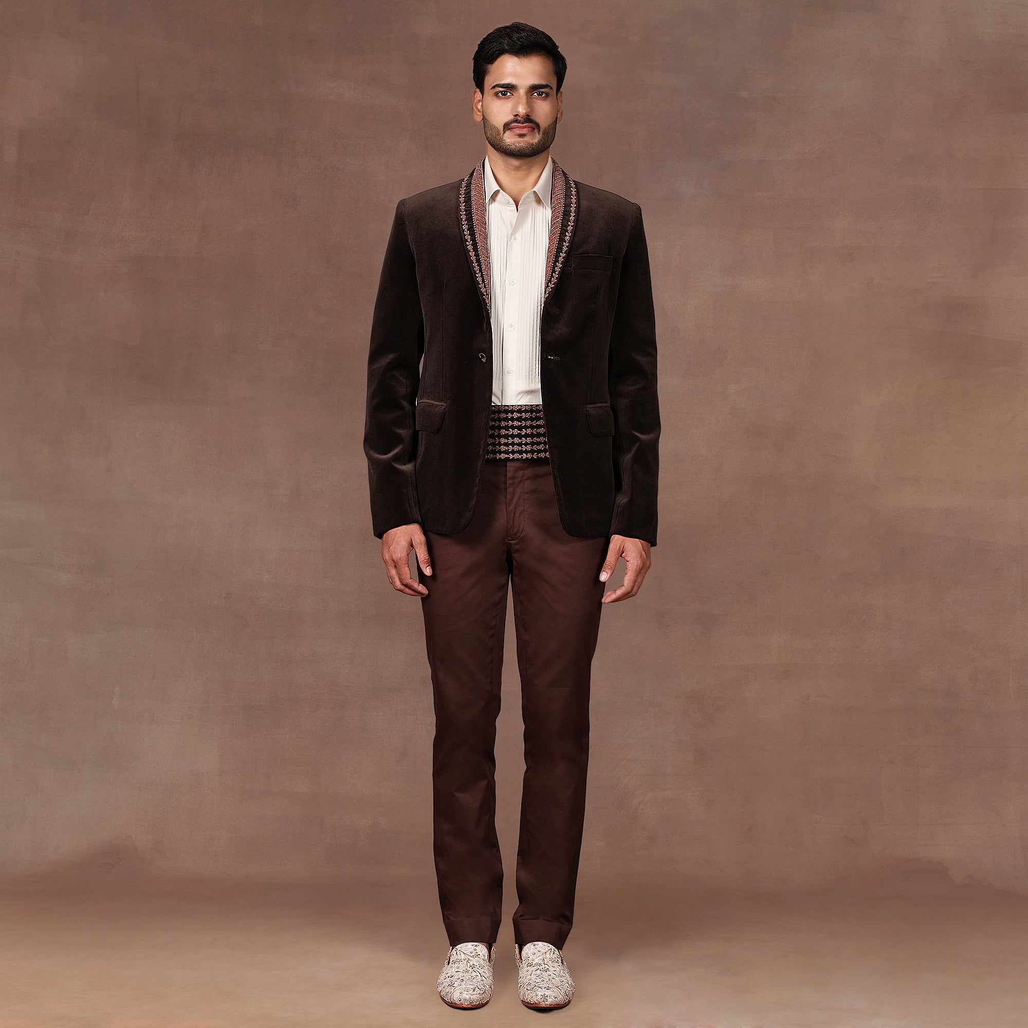 Brown Velvet Tuxedo | EAST
