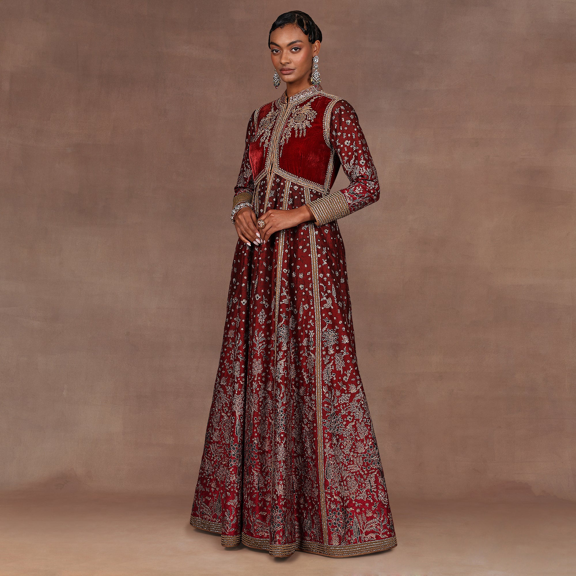 Burgundy Ombre Jacket Set | EAST