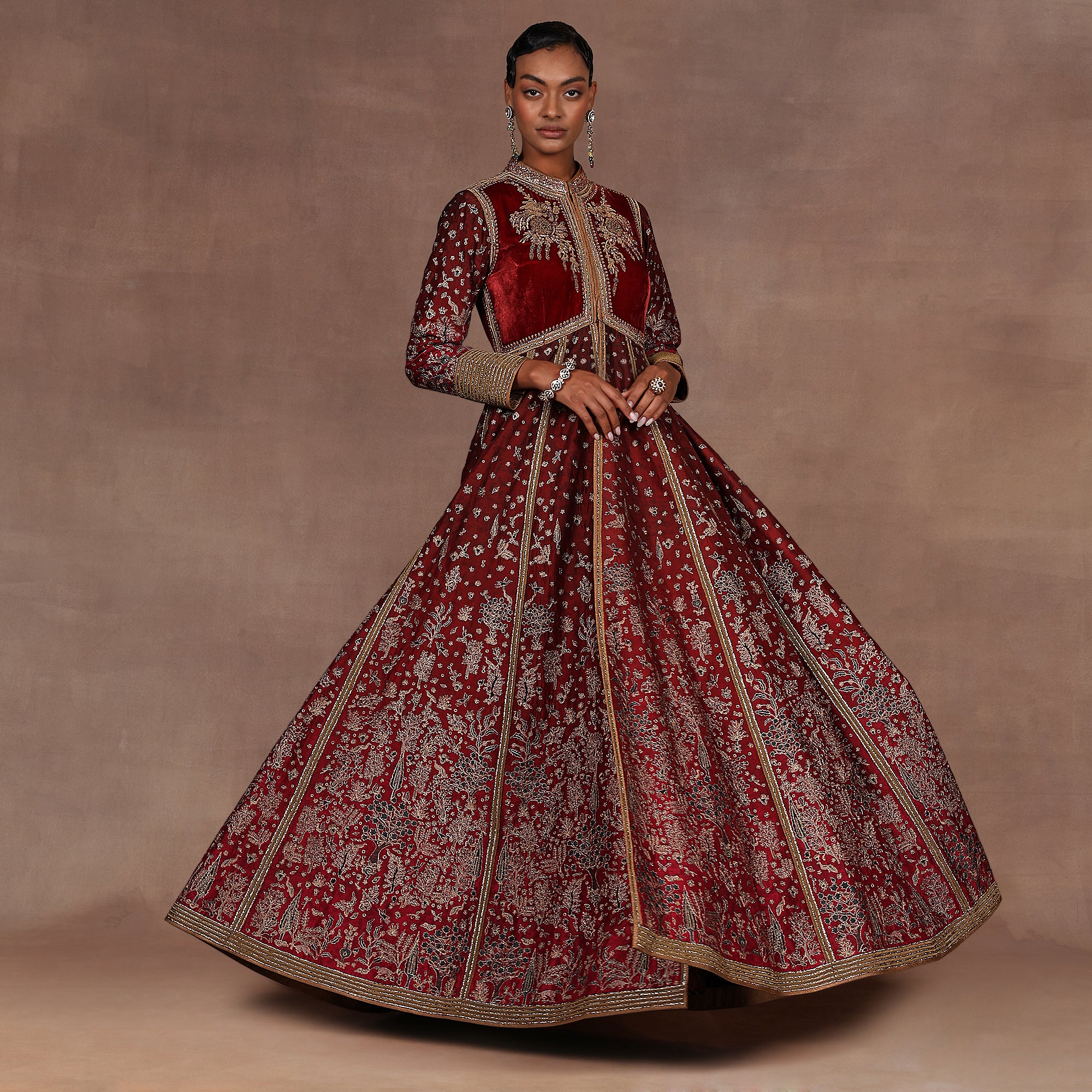 Burgundy Ombre Jacket Set | EAST